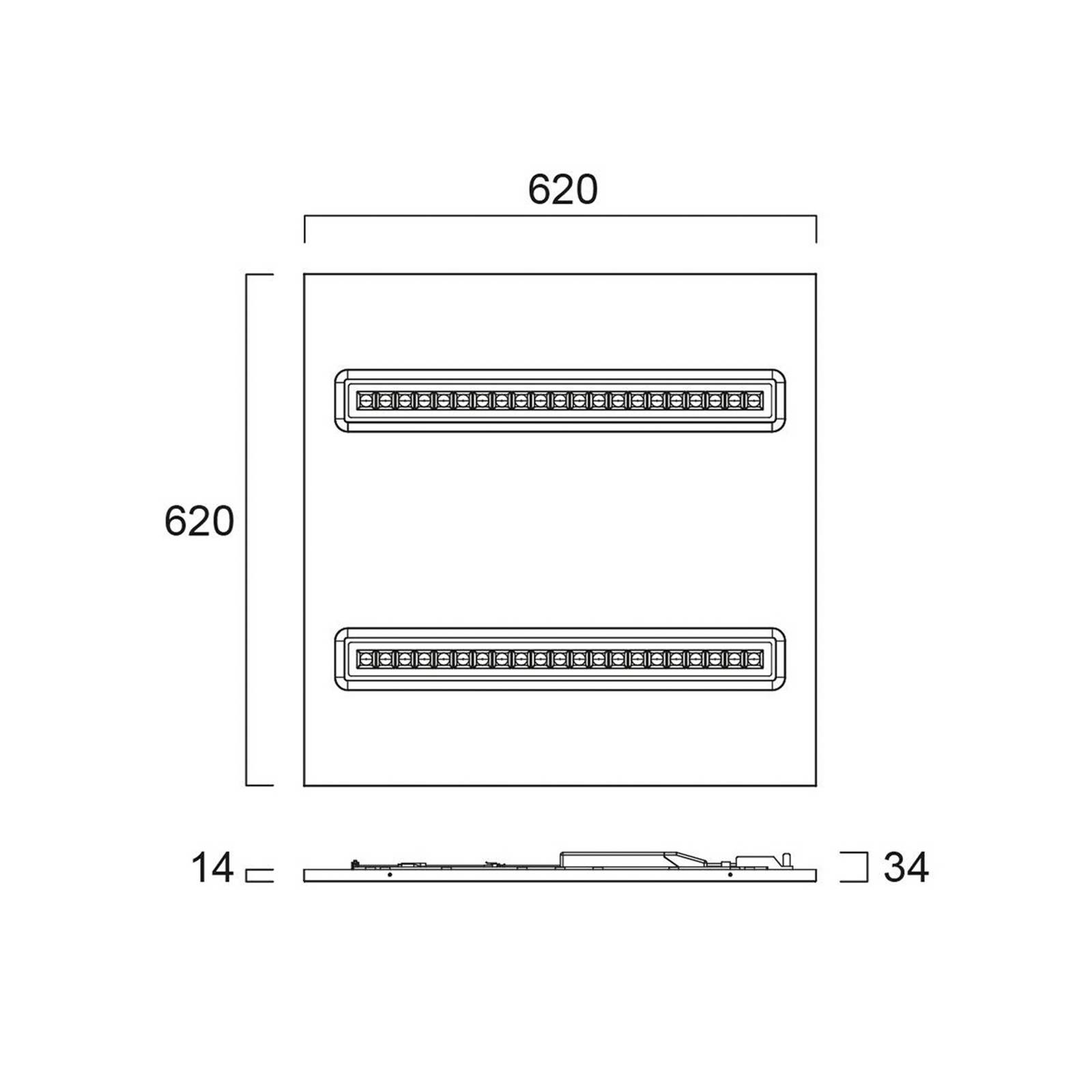 Sylvania LED panel OptiClip R 625 2L, bílý, 33 W, 4 000 K, Multipower