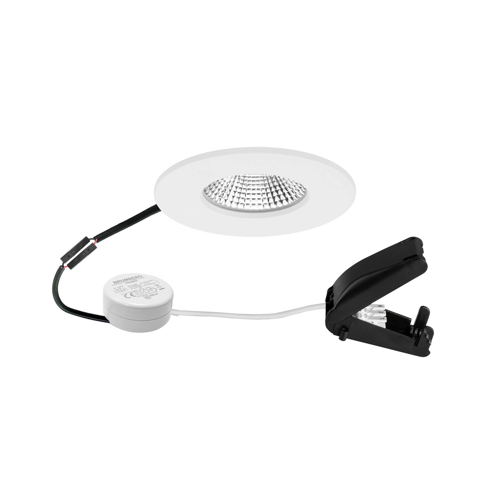 BRUMBERG BB20 Downlight voor Badkamer - wit / opaal - Aluminium - lamp - inbouwspot plafond - dimbaar