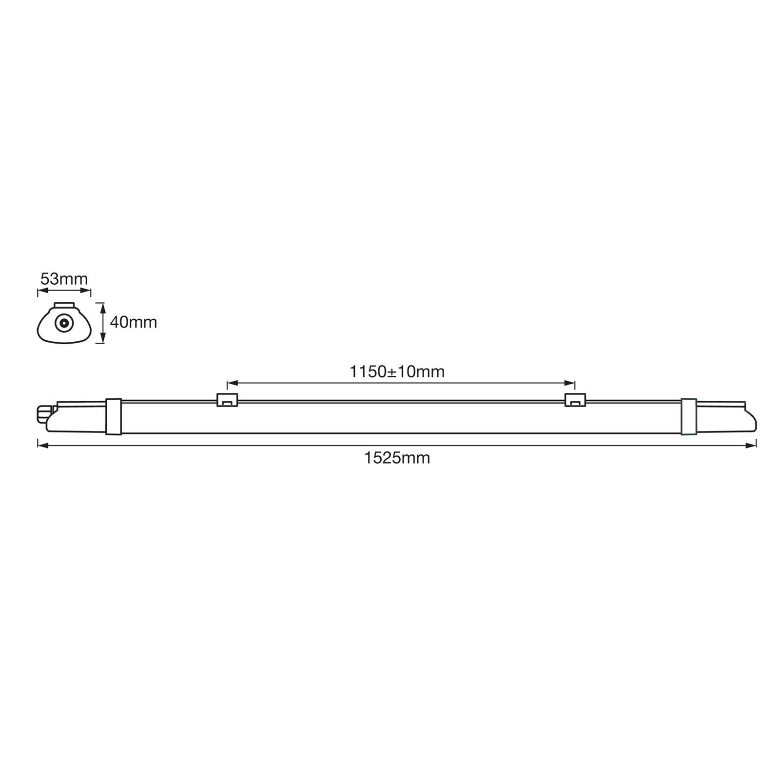LEDVANCE SubMarine SLIM Value LED-armatur 152,5 cm