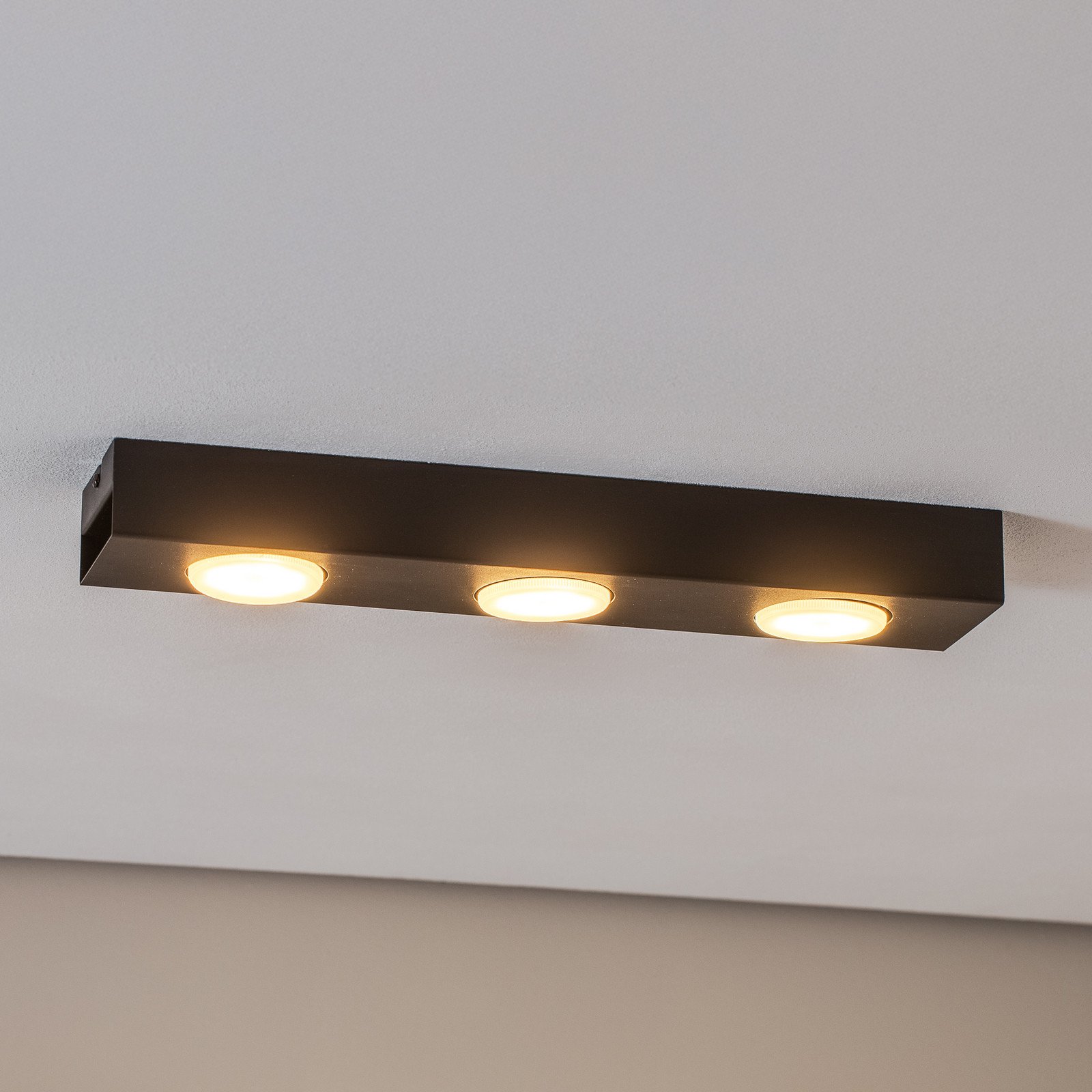 Luminex Downlight Ian în negru cu 3 becuri - Camera de zi / sufragerie - Modern - Metal