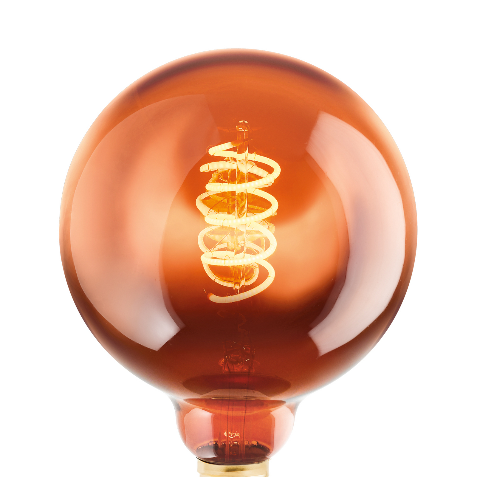 Globe LED E27 G125 4 W 2 000 K filament cuivré