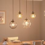 Hanglamp Esme, glas, meerkleurig, 4-lamps, lineair