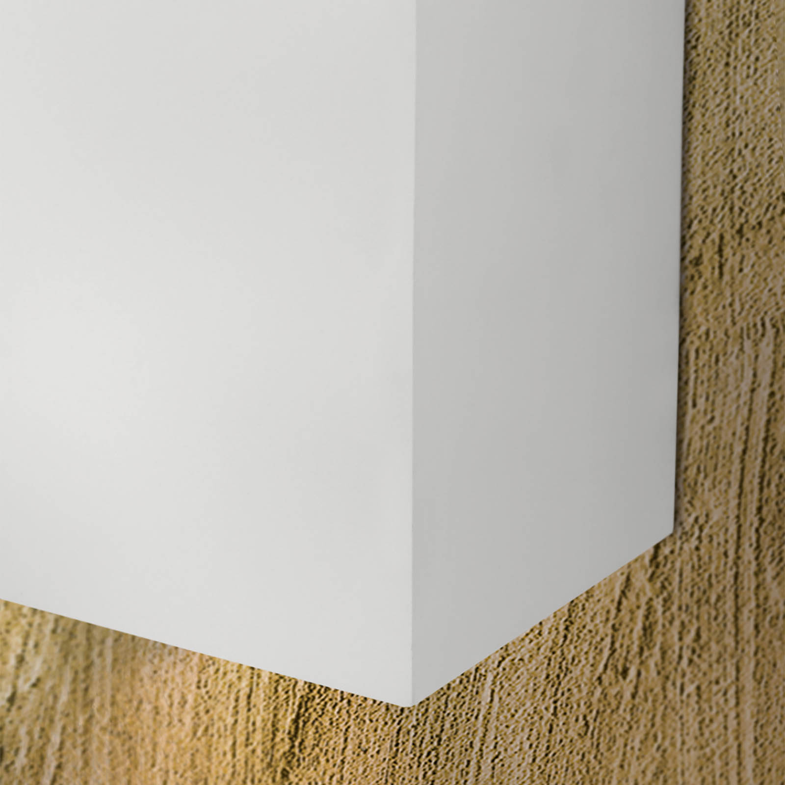 Candeeiro de parede cubo em cerâmica, branco, altura 15,5 cm