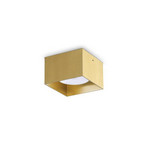 Ideal Lux Spike Square downlight, brass-coloured, aluminium, 10 cm