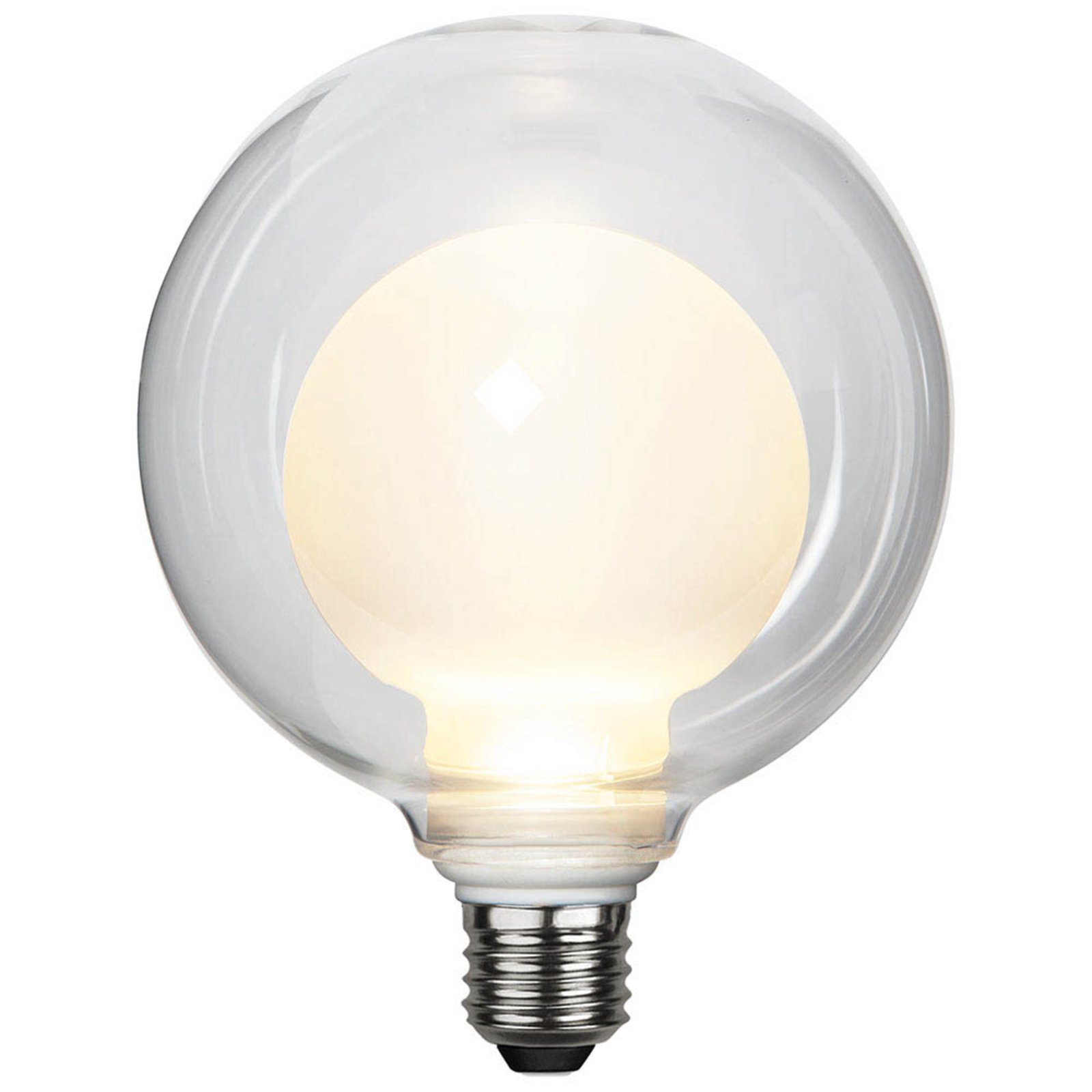 LED lamp Space E27 3,5W D125, opaal, 3-step dim