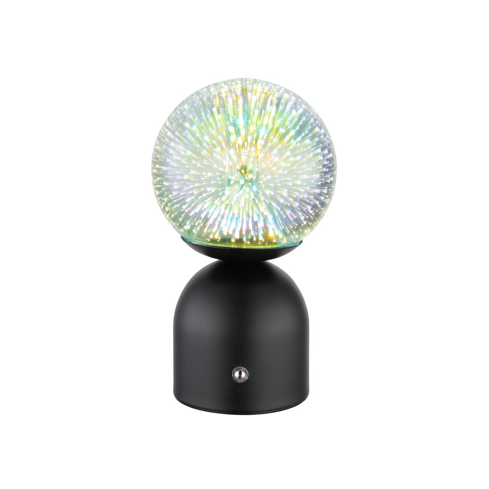 LED-Akku-Tischlampe Julsy, schwarz, 3D, Höhe 21 cm, CCT