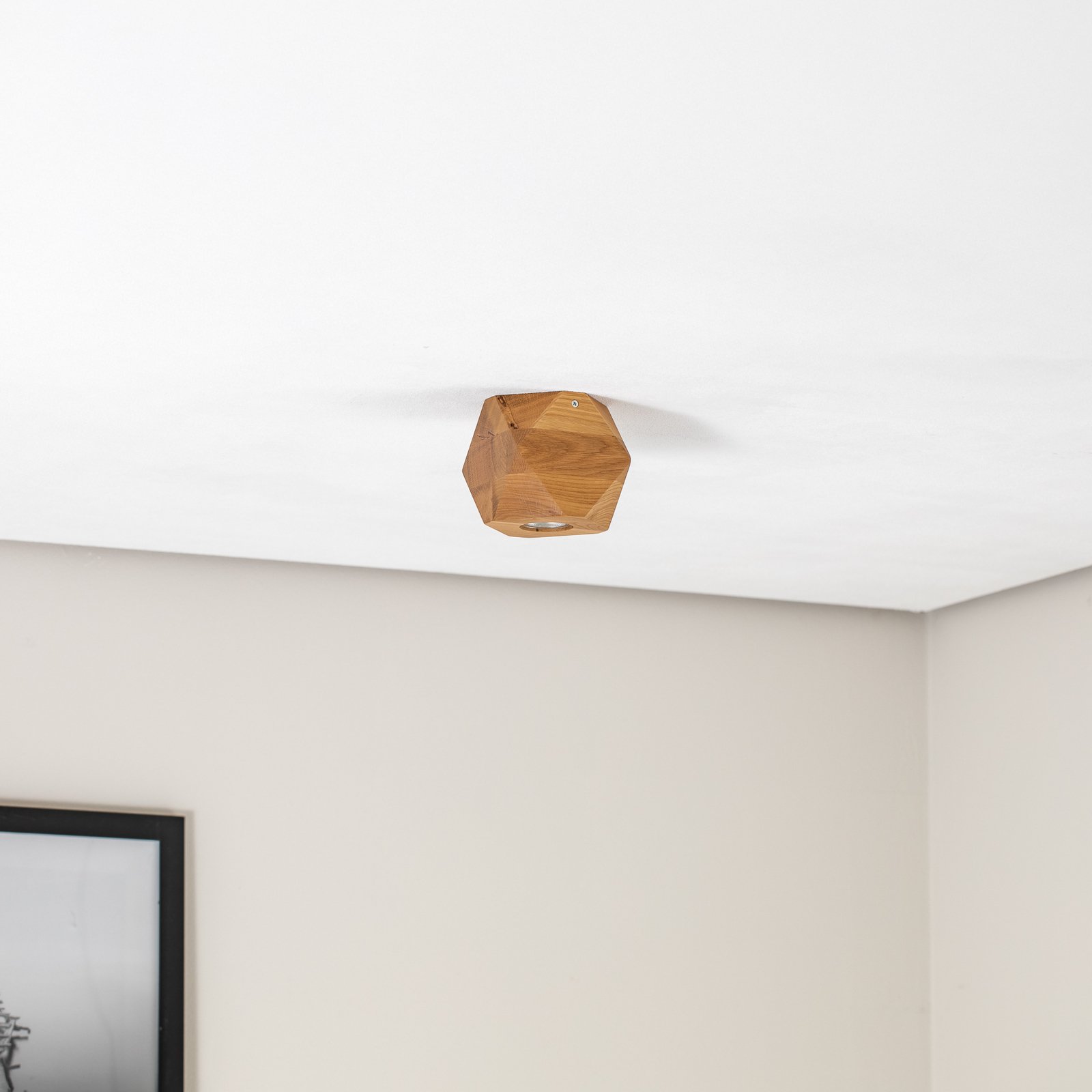 Envostar Peach Puff ceiling polyhedron wood 1-bulb