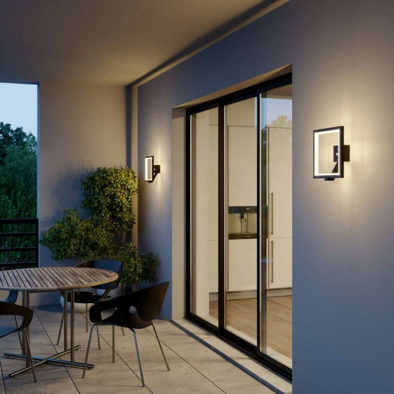 Square LED Aplica de Exterior w/Sensor Graphite - Lucande