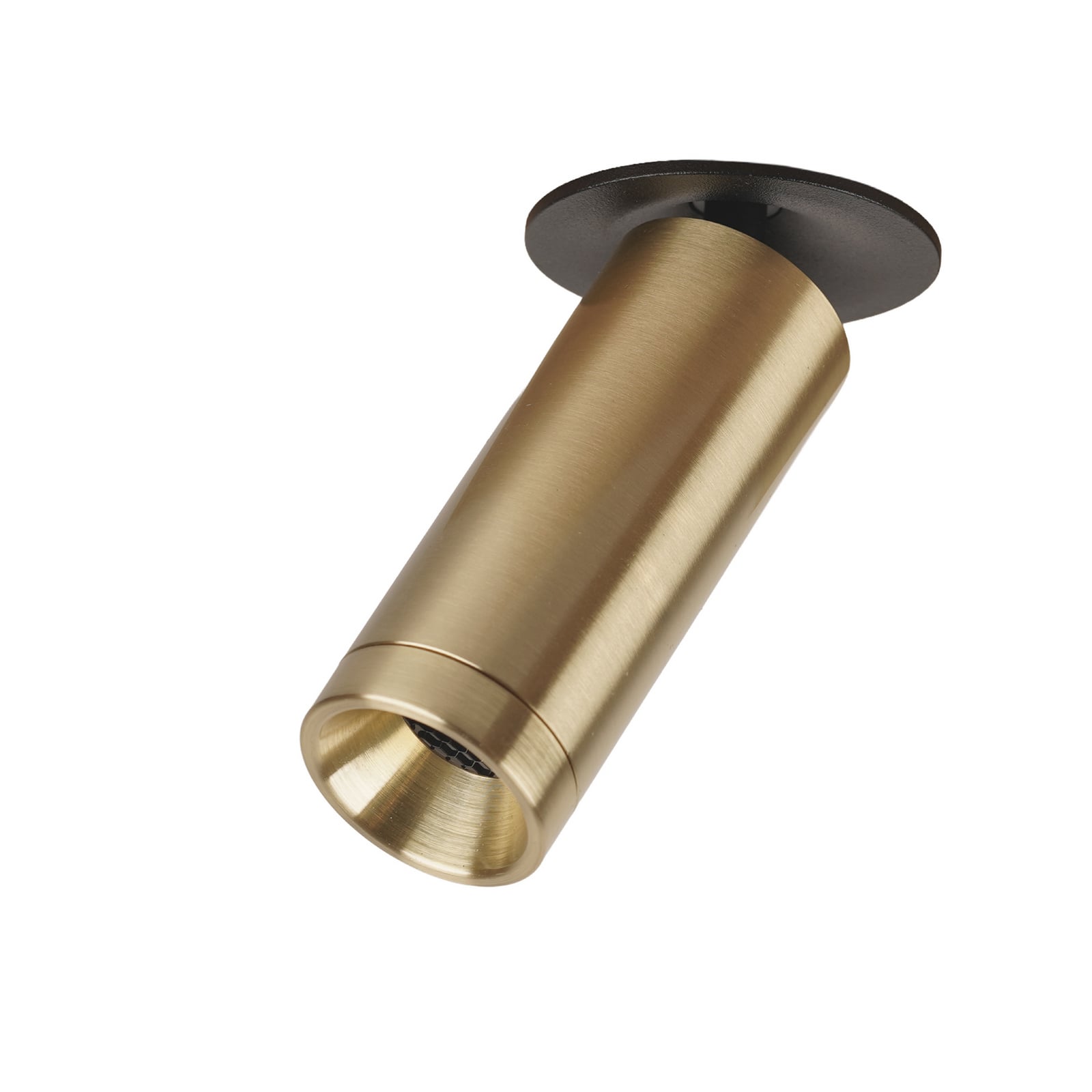 Domino Mini inbouwspot messing hoogte 10 cm GU10-LED - Antidark