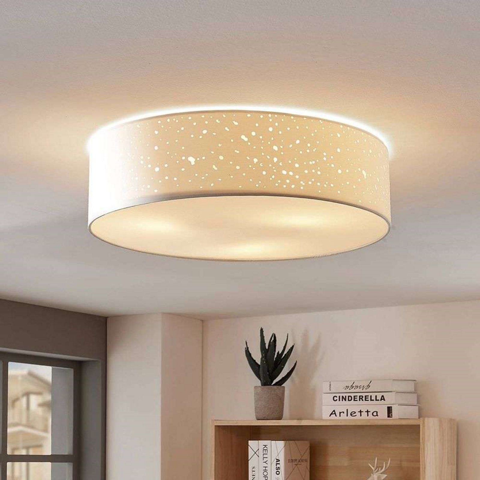 Alwine Ceiling Lamp White - Lindby