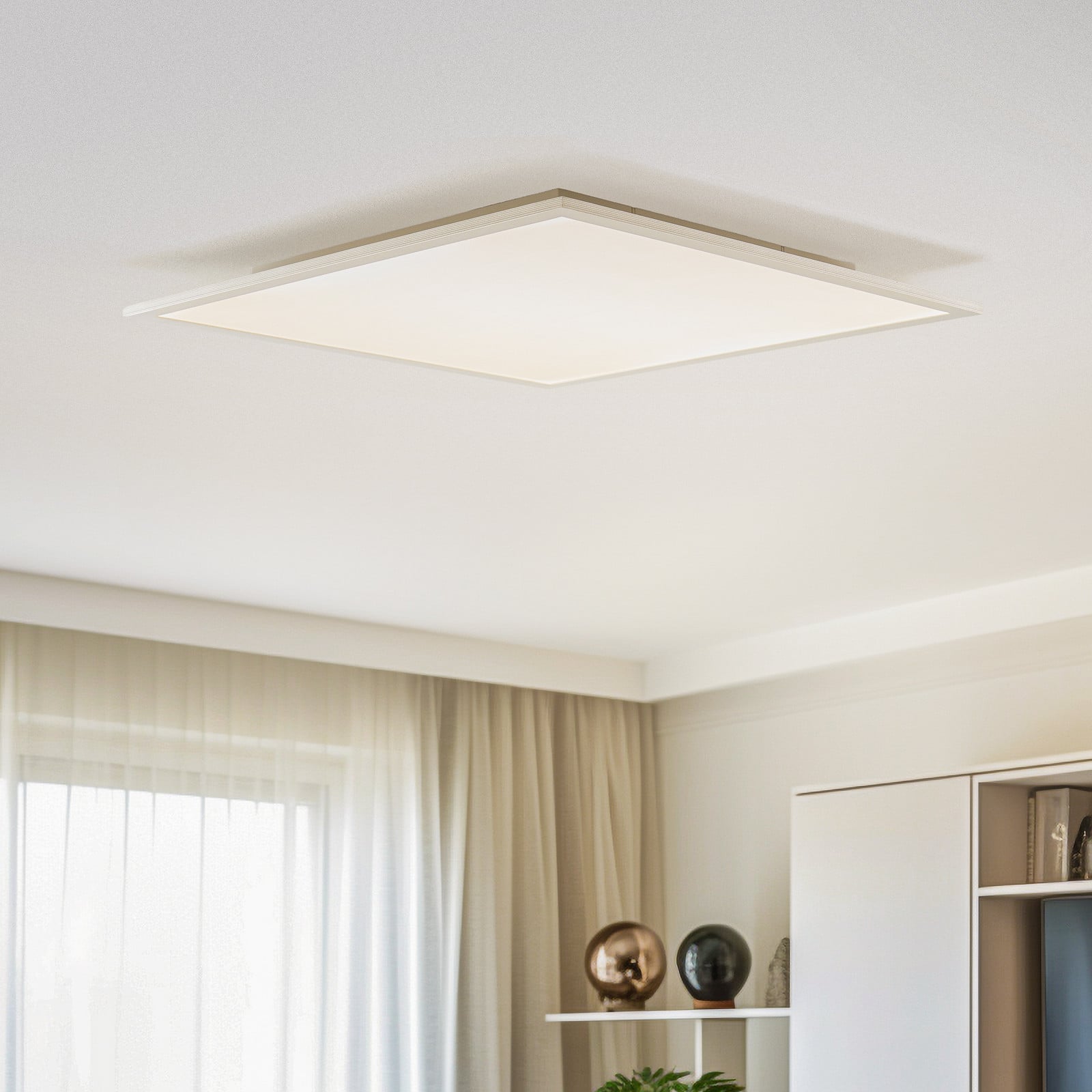 Livel LED Plafond4.000K 62x62 White/Silver Lindby - K&ouml;k - Modern - Plast - Vinklad