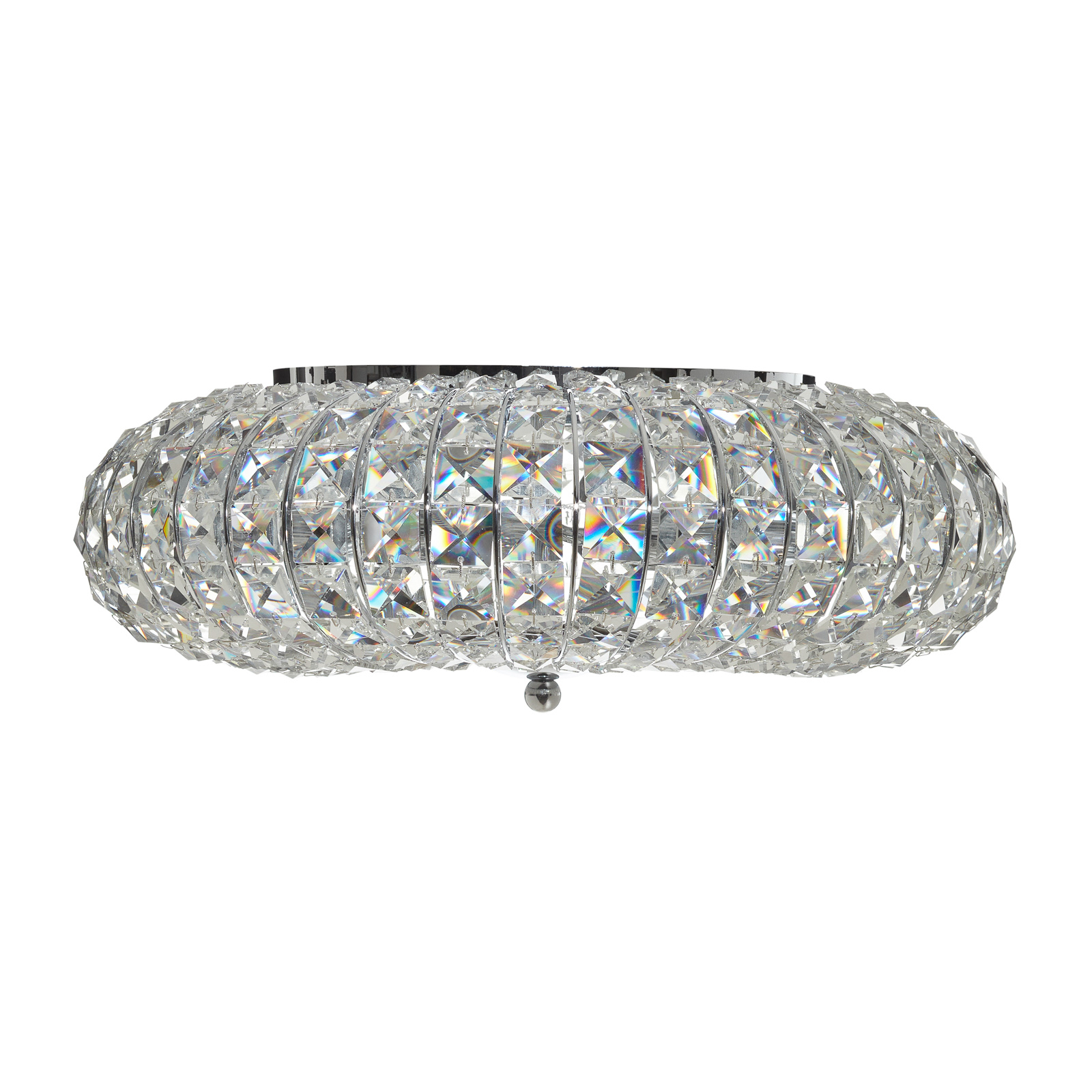 Lampa sufitowa Broche z kryształkami, Ø 49 cm