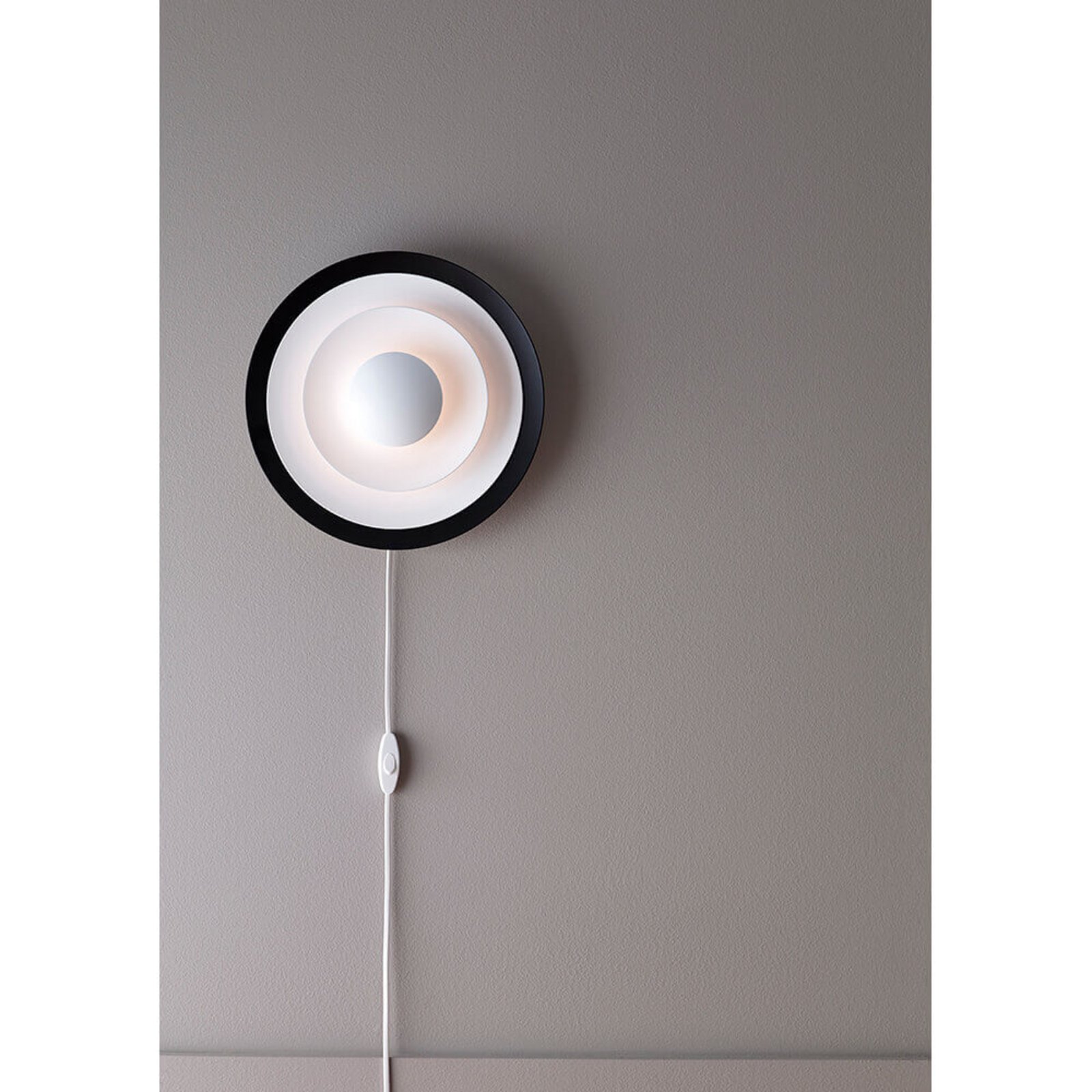 Diablo Candeeiro de Parede LED Matt Black/Glossy Red Ø300mm - Belid