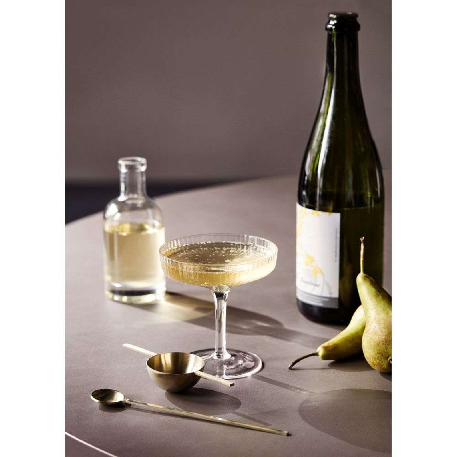 Ripple Champagne Saucers Set of 2 Clear - ferm LIVING