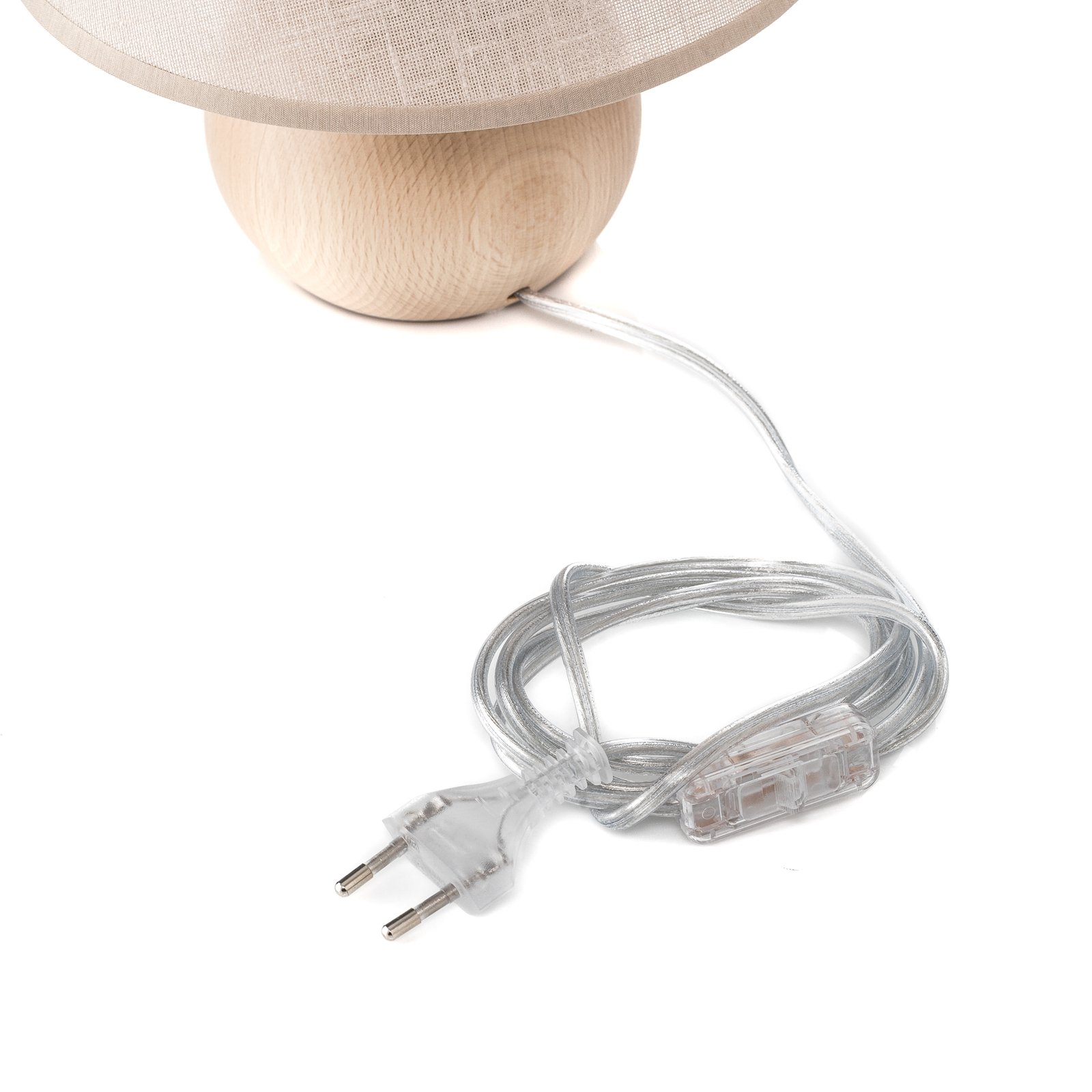Gill Tischlampe Schirm beige/Holz natur - Envostar