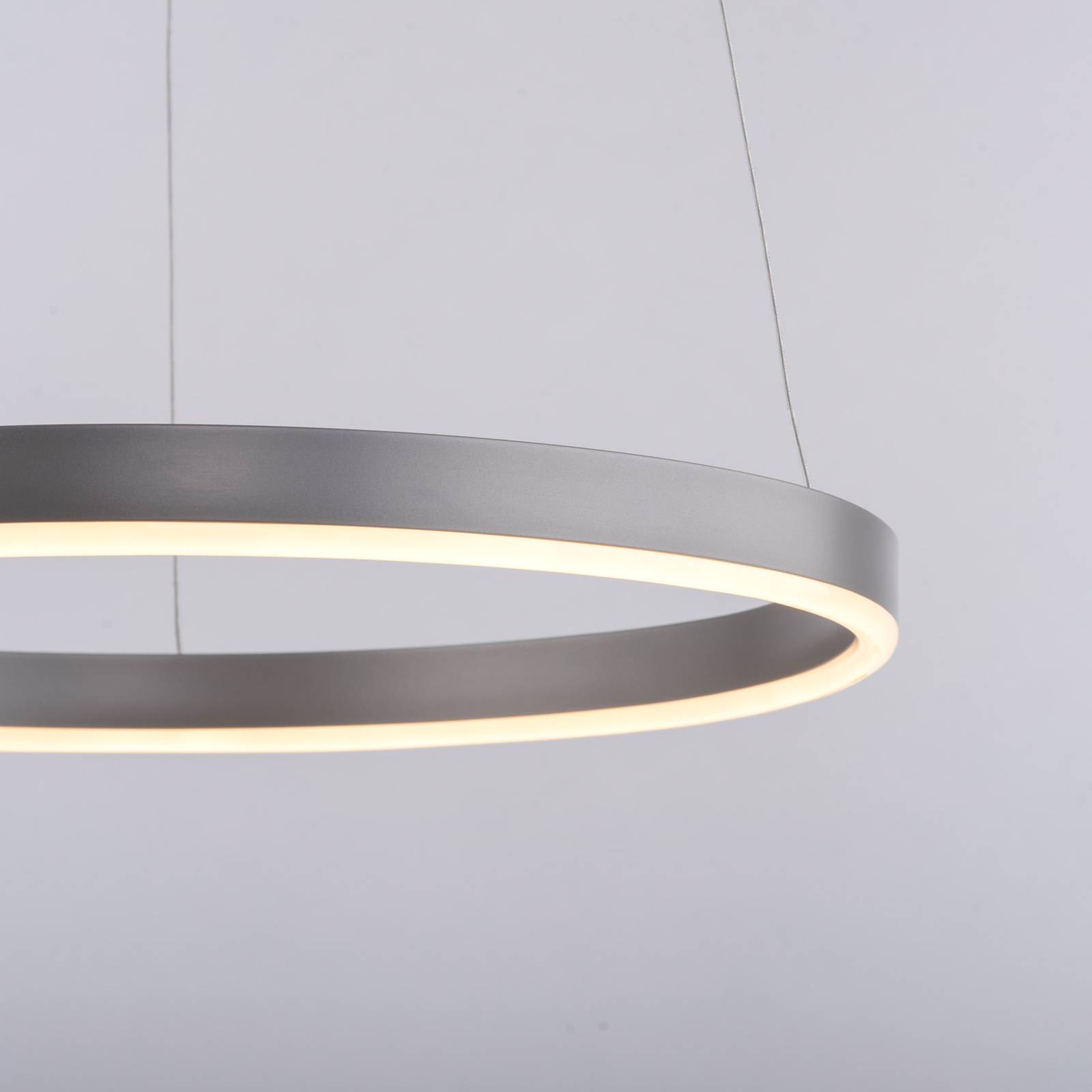 Leuchten Direkt LED-pendellampa Ritus Ø 39,3cm aluminium