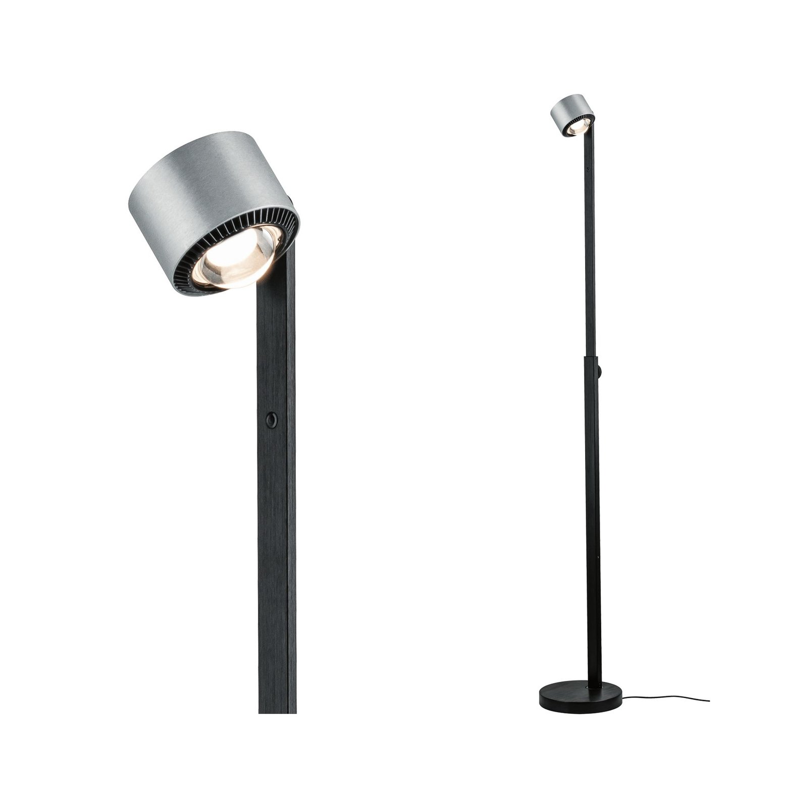 Aldan Floor Lamp Dim. Black/Brushed Alu - Paulmann