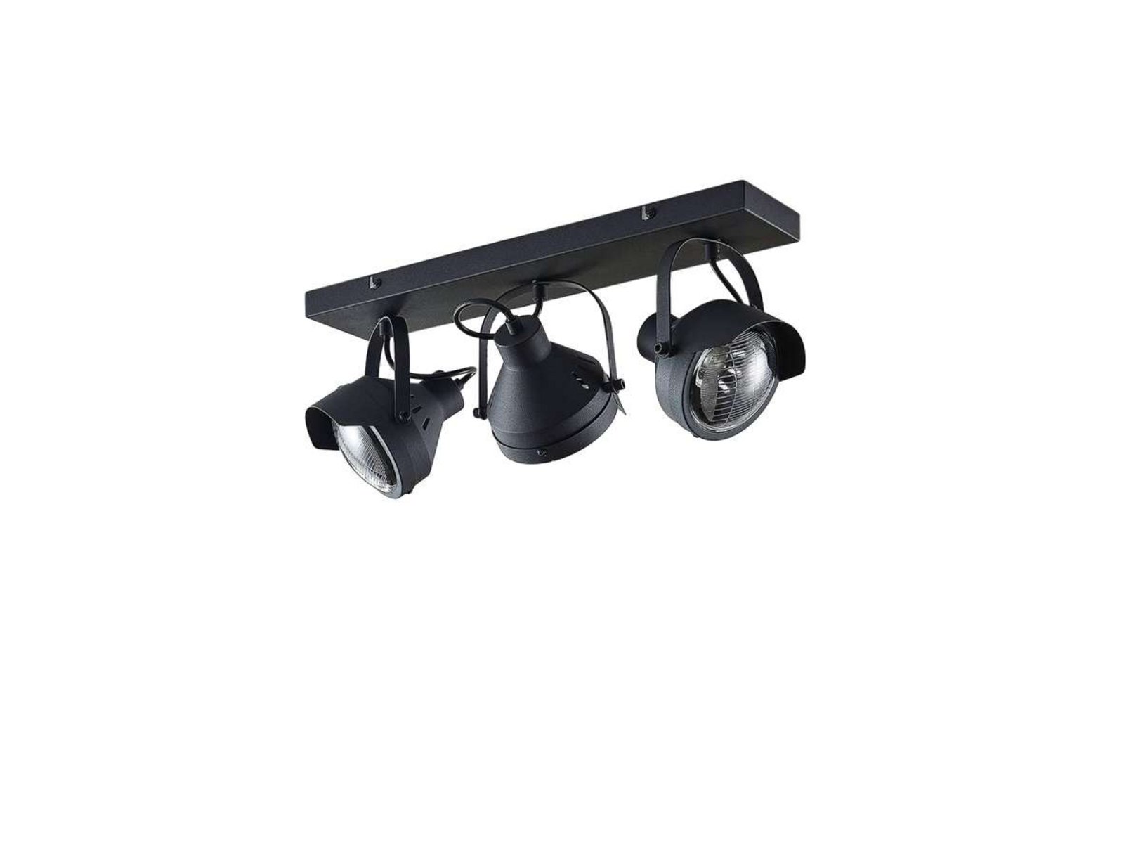 Henega 3 Stropné Lampa Black - Lindby