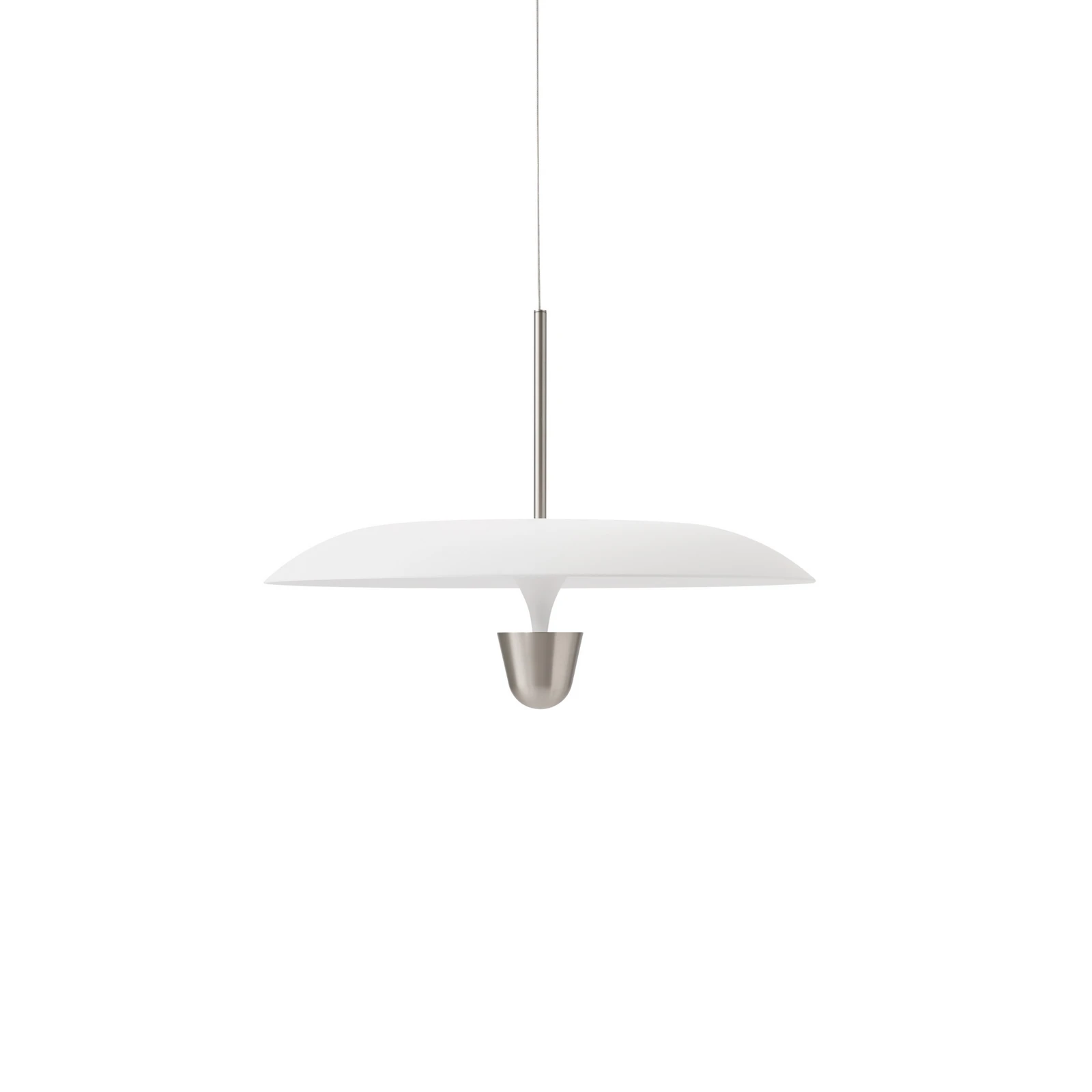 New Works LED závěsné světlo Kantarell, Ø 55 cm, nikl