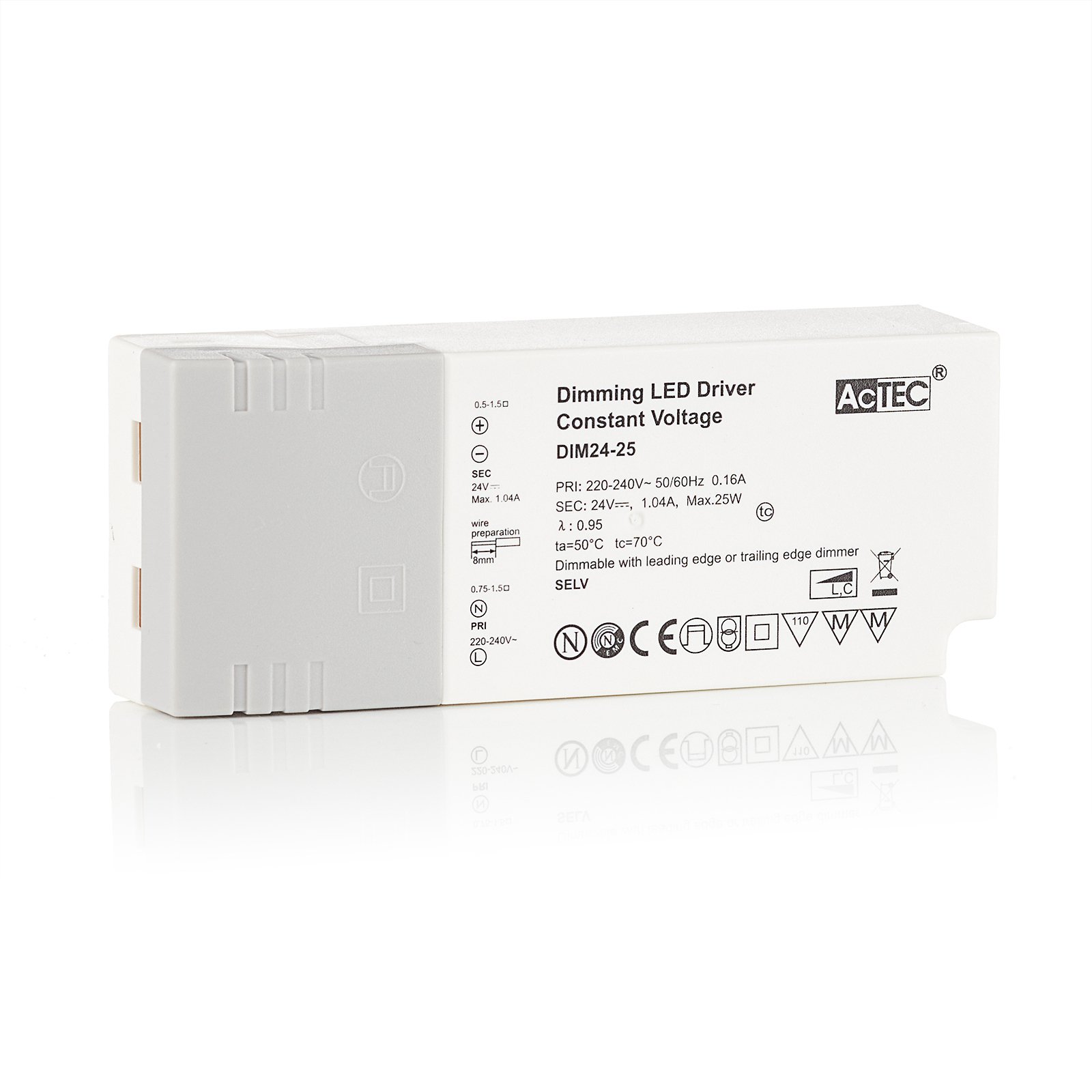 AcTEC DIM LED driver CV 24V, 25W, dimbaar