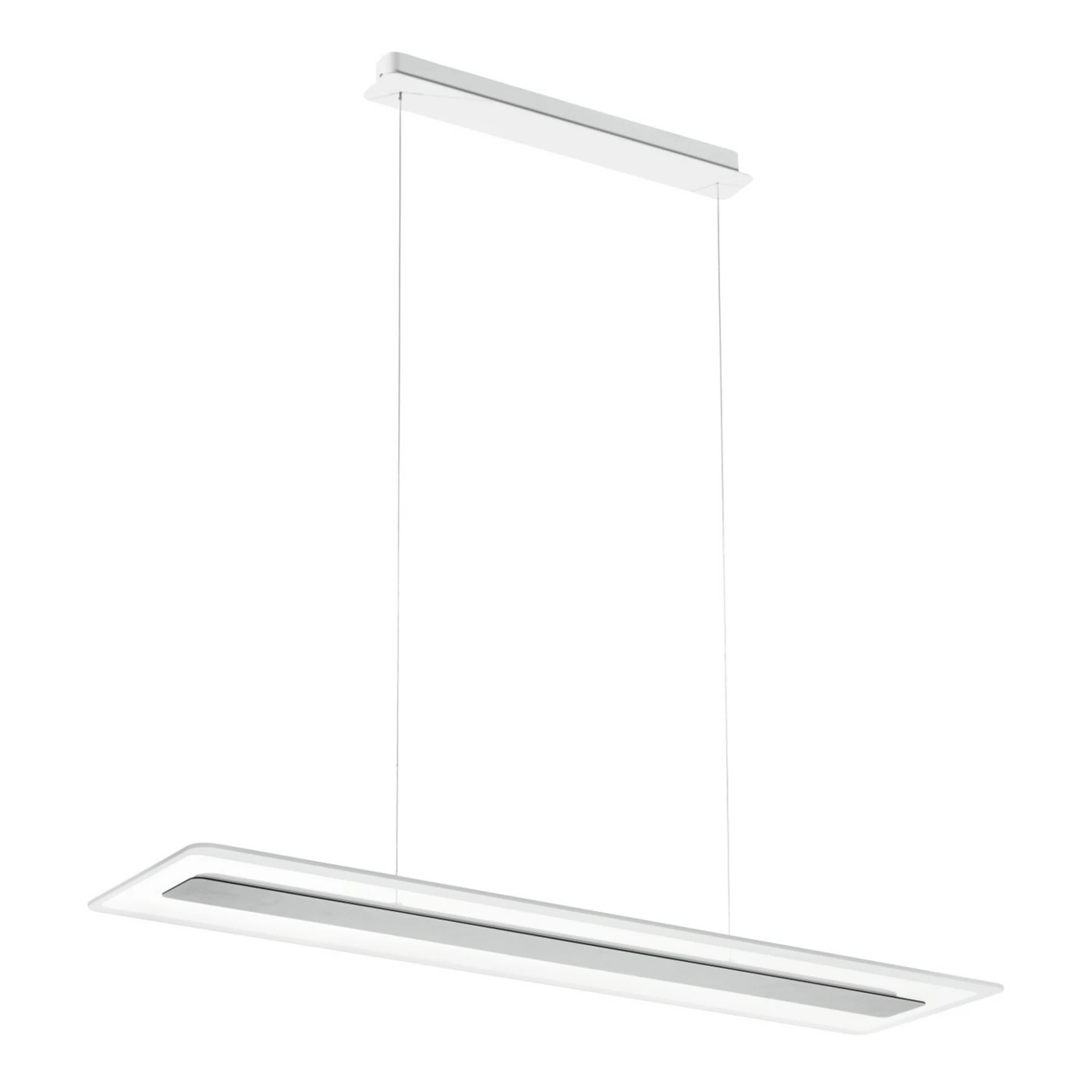LED závěsné světlo Antille, sklo, obdélník, Chrom