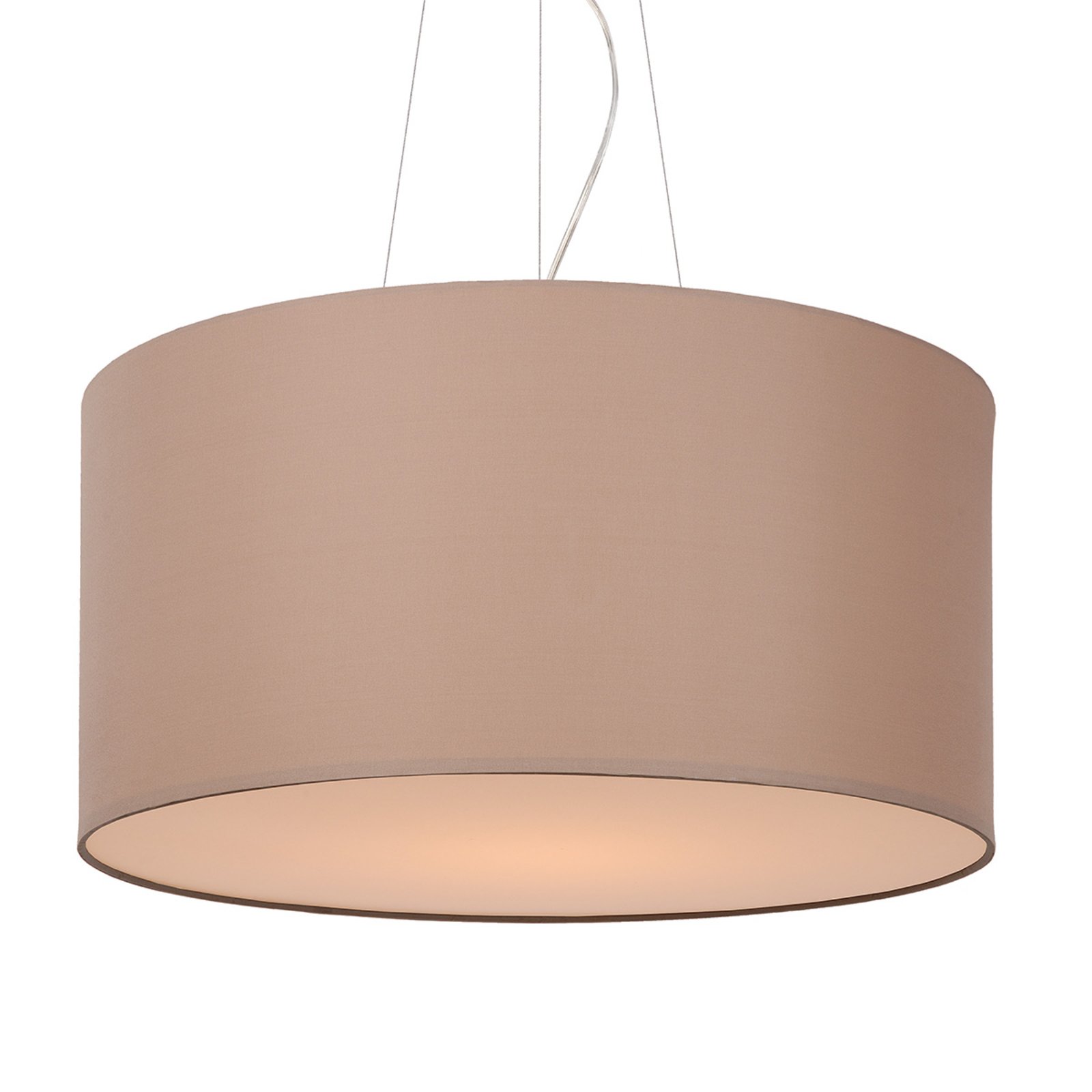 Lucide Universal Coral hanging light, taupe, 60 cm, for Living / Dining Room, fabric, E27, 60 W, energy efficiency: A++, H: 30 cm