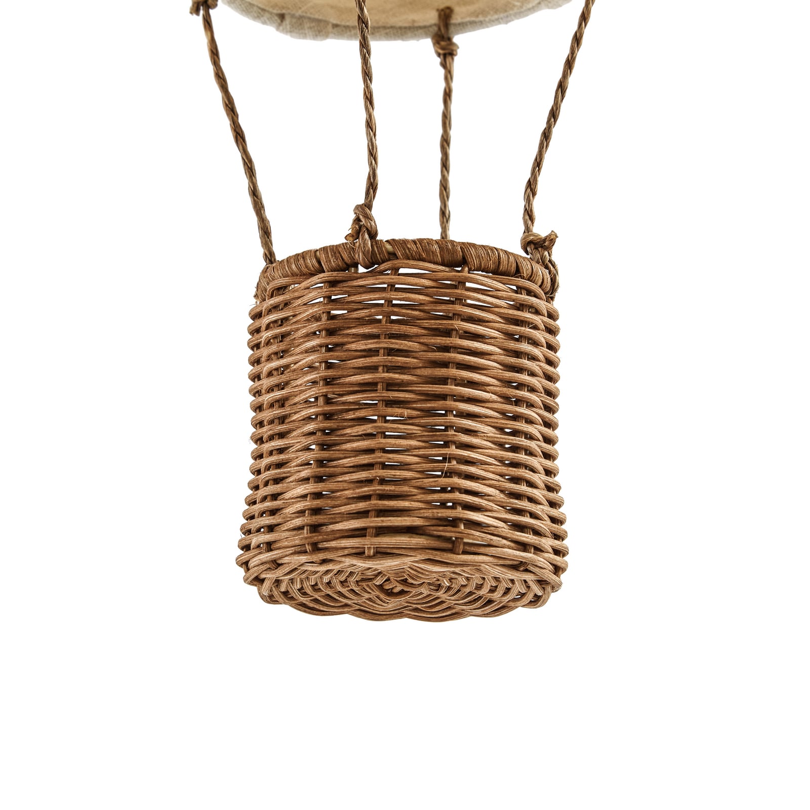 Lindby Aeris kinderkamer hanglamp, beige, Ø 35 cm, textiel, E27