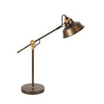 Lampa stołowa Nove, brązowa, metalowa, E27