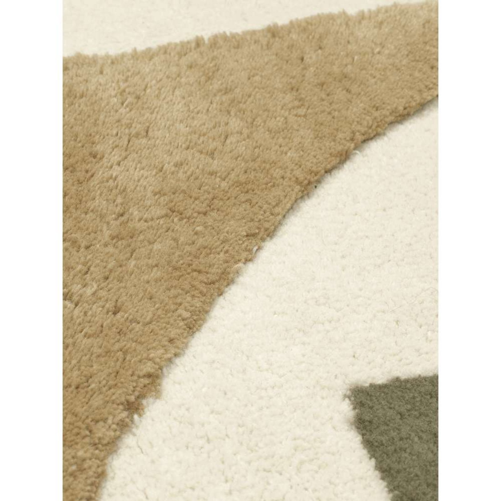 Bloco Tufted Rug Small Green/Off-White - Ferm Living