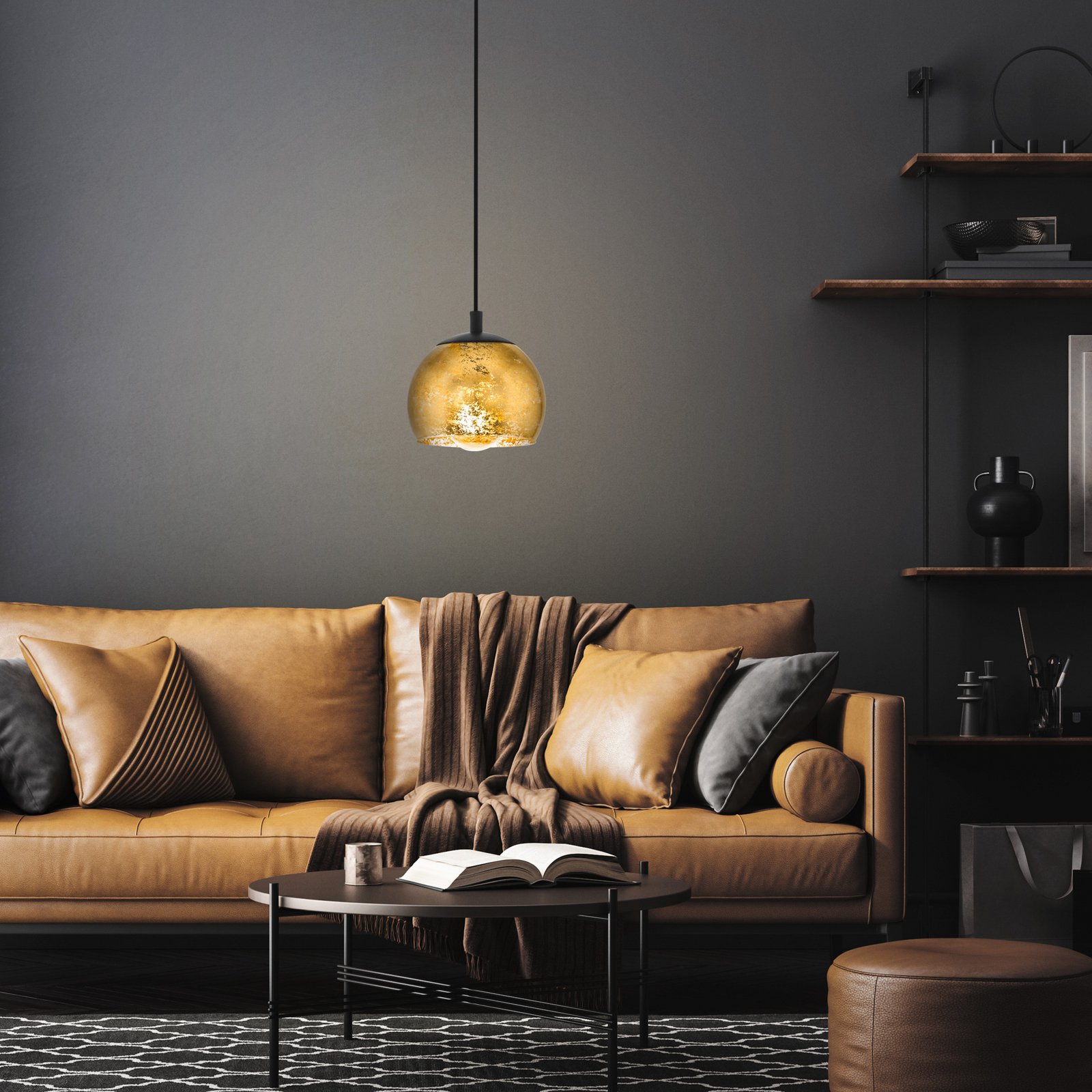 Pakabinamas šviestuvas "Albaraccin", viengubas, Ø 19 cm