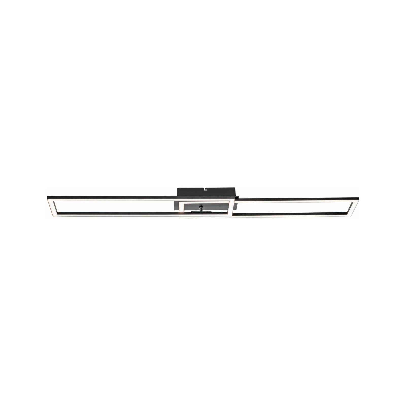 Dime LED ceiling light Iven, dimmable, black, 101.6x19.8cm