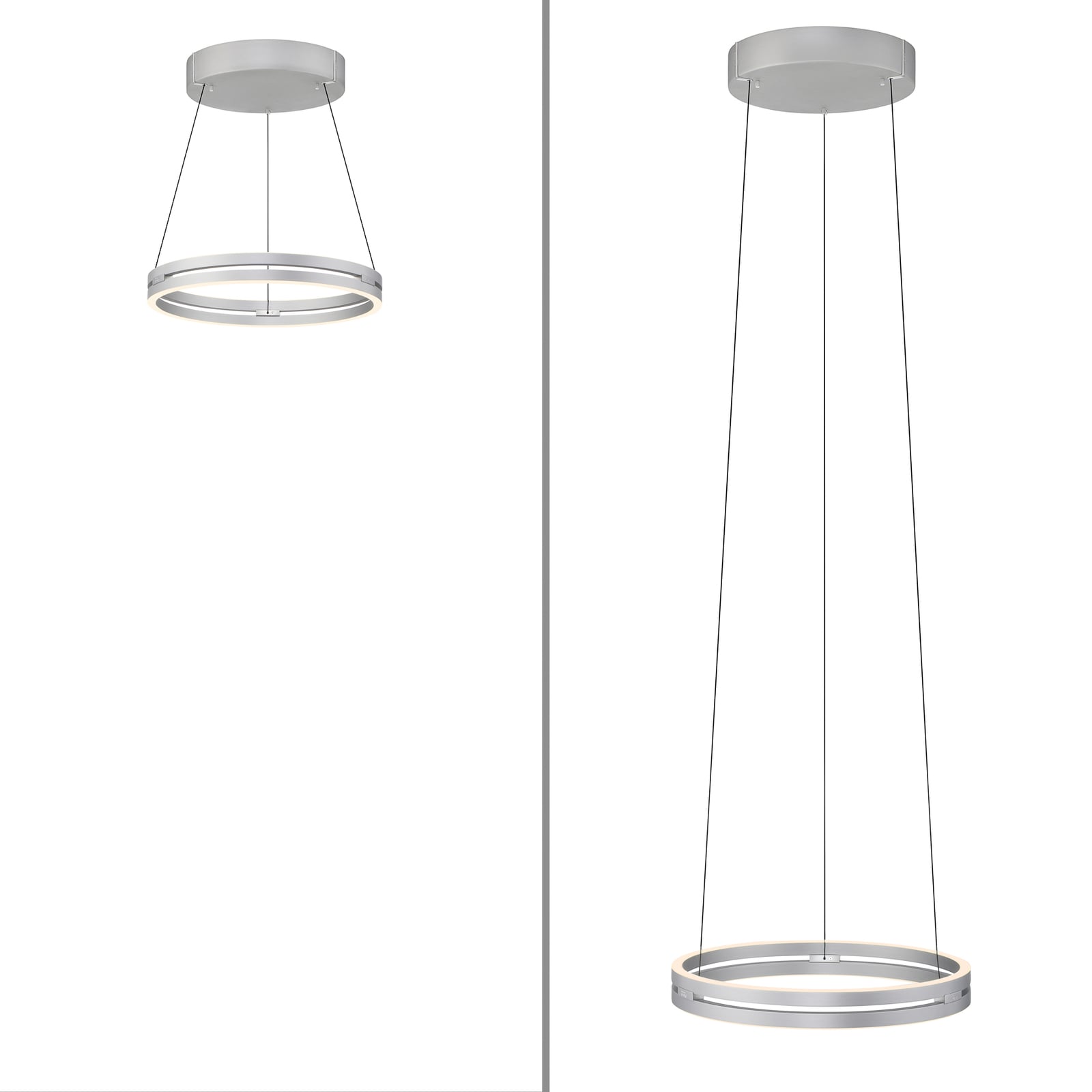 E-Loop LED-Hängelampe, stone, Ø 50 cm, Aluminium, CCT - PURE E-Loop LED-Hängelampe, stone, Ø 50 cm, Aluminium, CCT - PURE