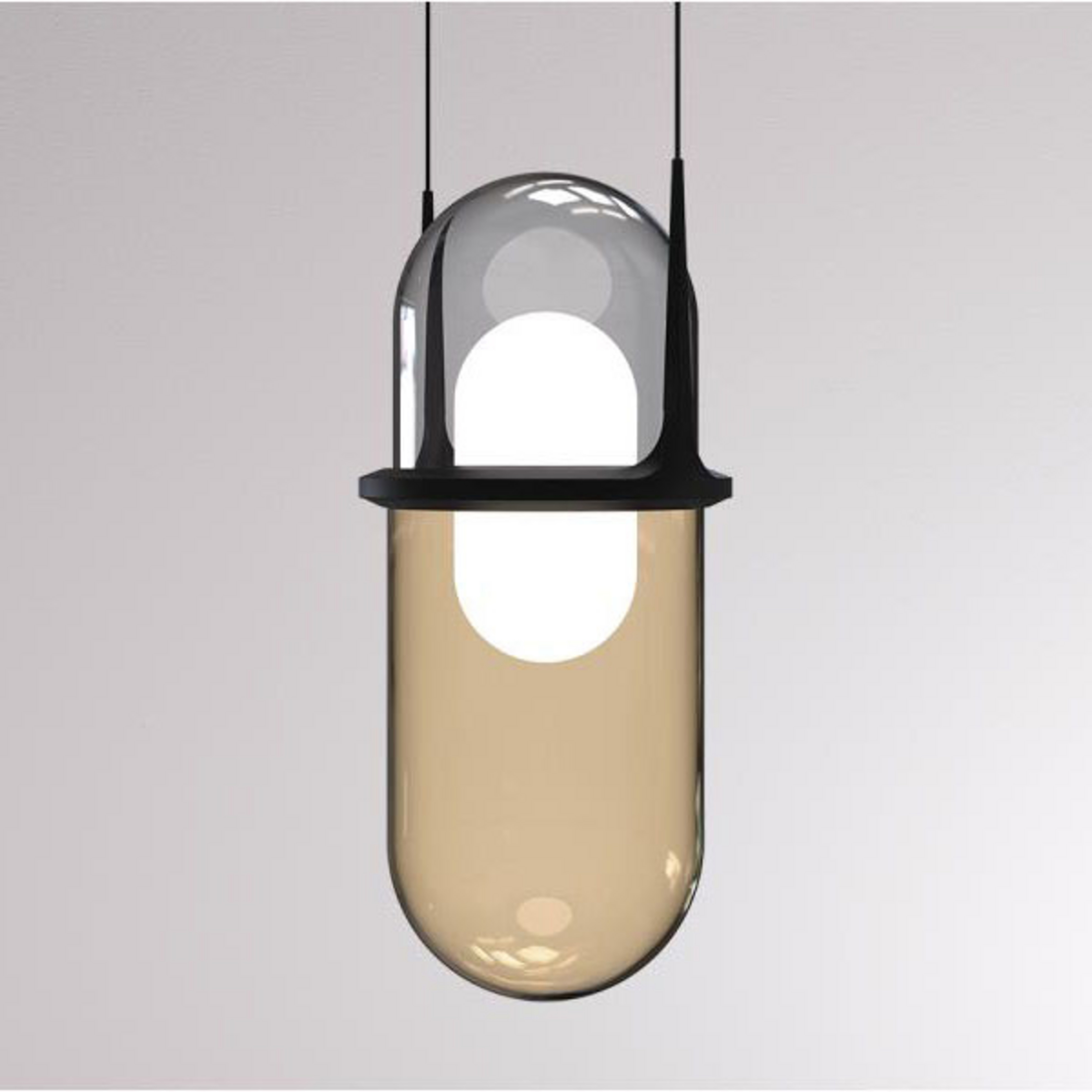 Pille LED-Pendelleuchte grau/creme