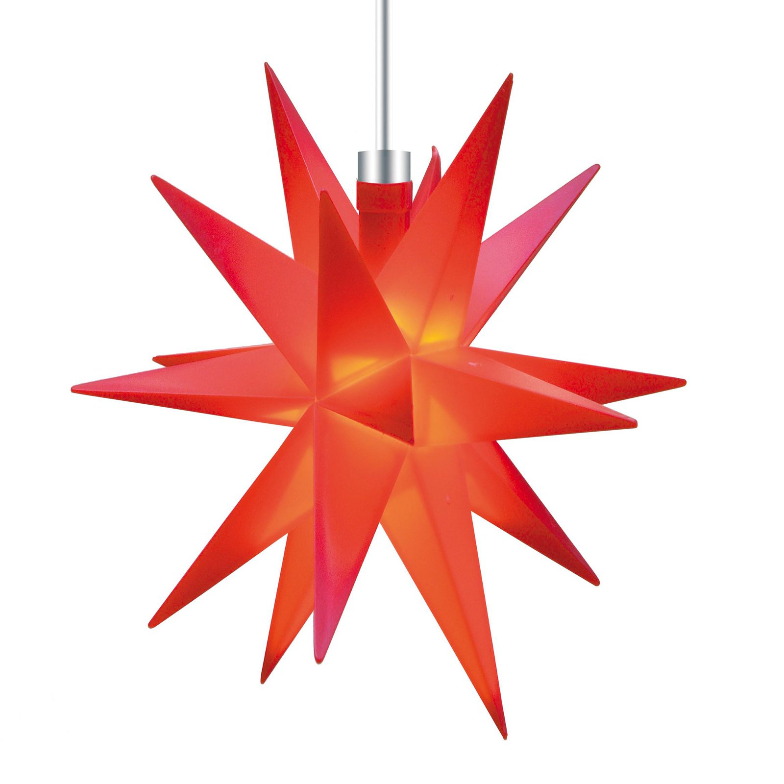 Heminredning - 18-uddig stjärna Ø 12 cm röd