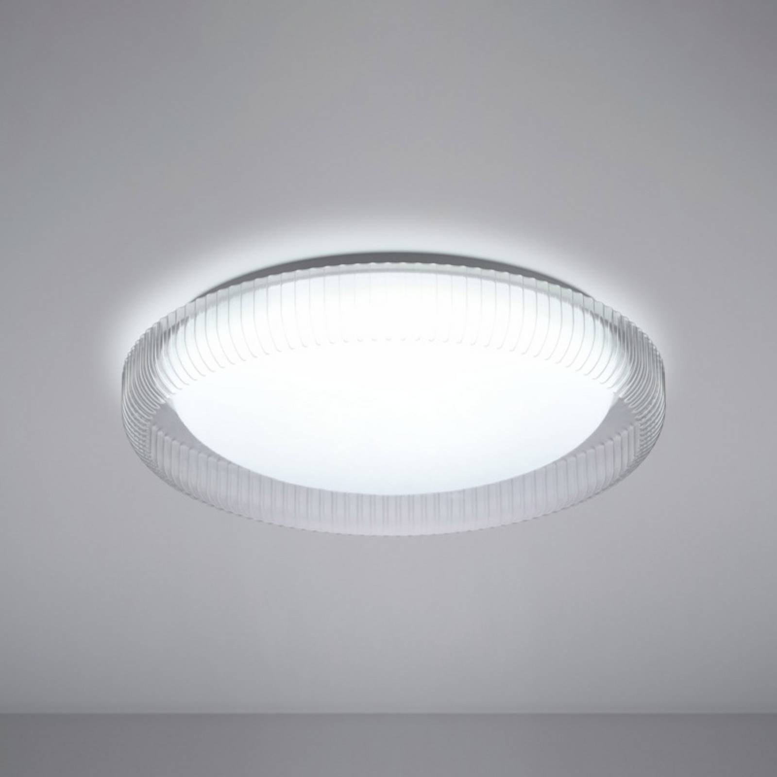 Lampa sufitowa LED EGLO MONTEDORO, przezroczysta/biała, Ø 40 cm, CCT