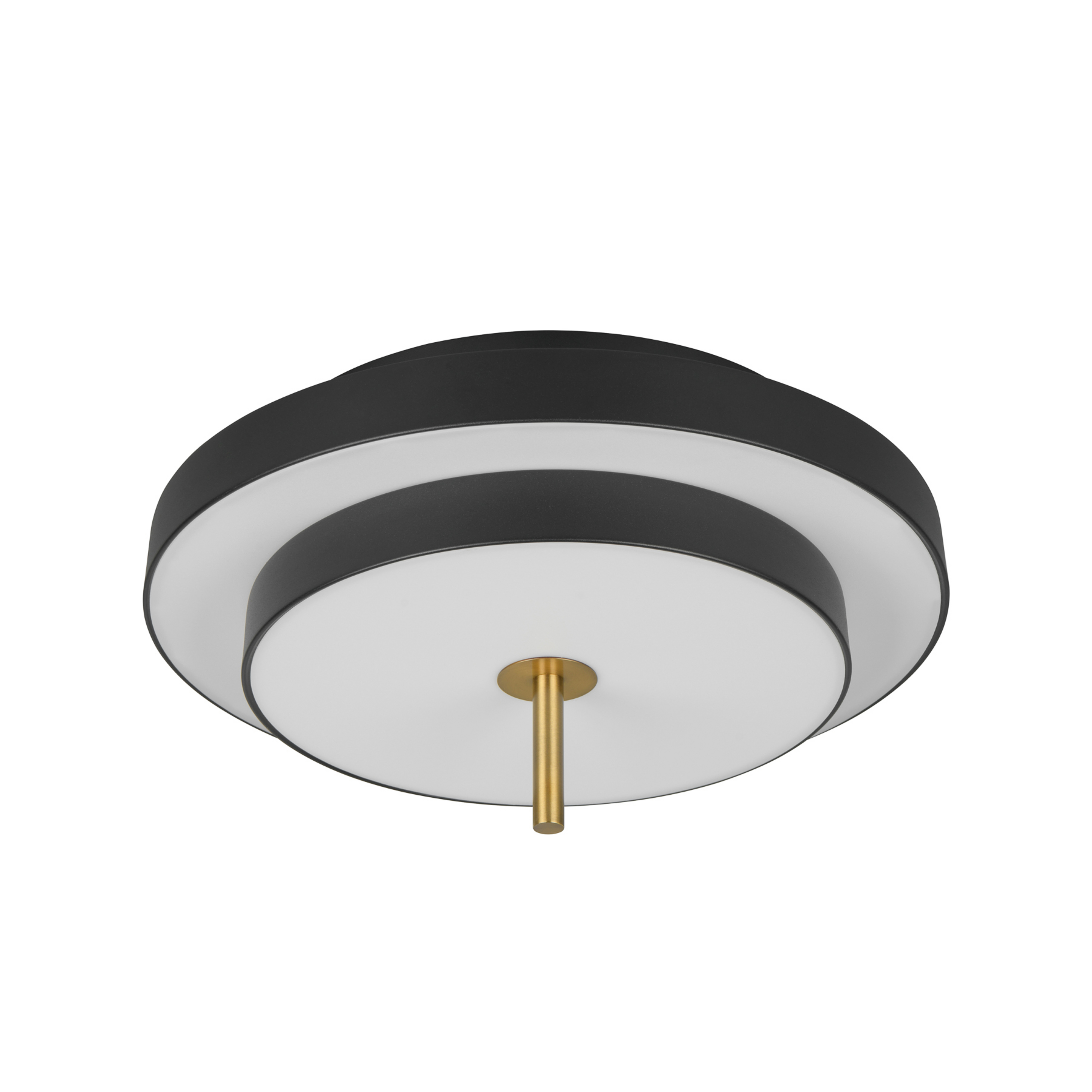 LED-Deckenlampe Keaton, schwarz/goldfarben, Ø 40 cm, CCT