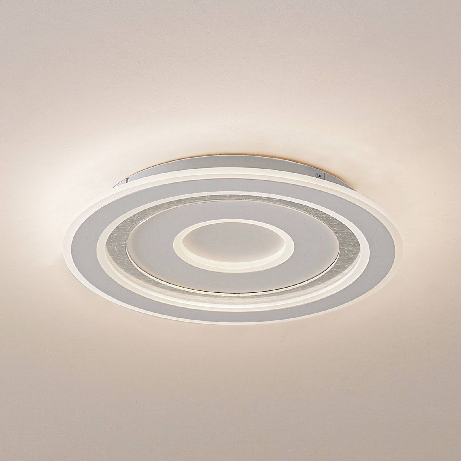 Lindby Lampy sufitowe LED Lorvik, Ø 40 cm, białe, CCT, ściemniany