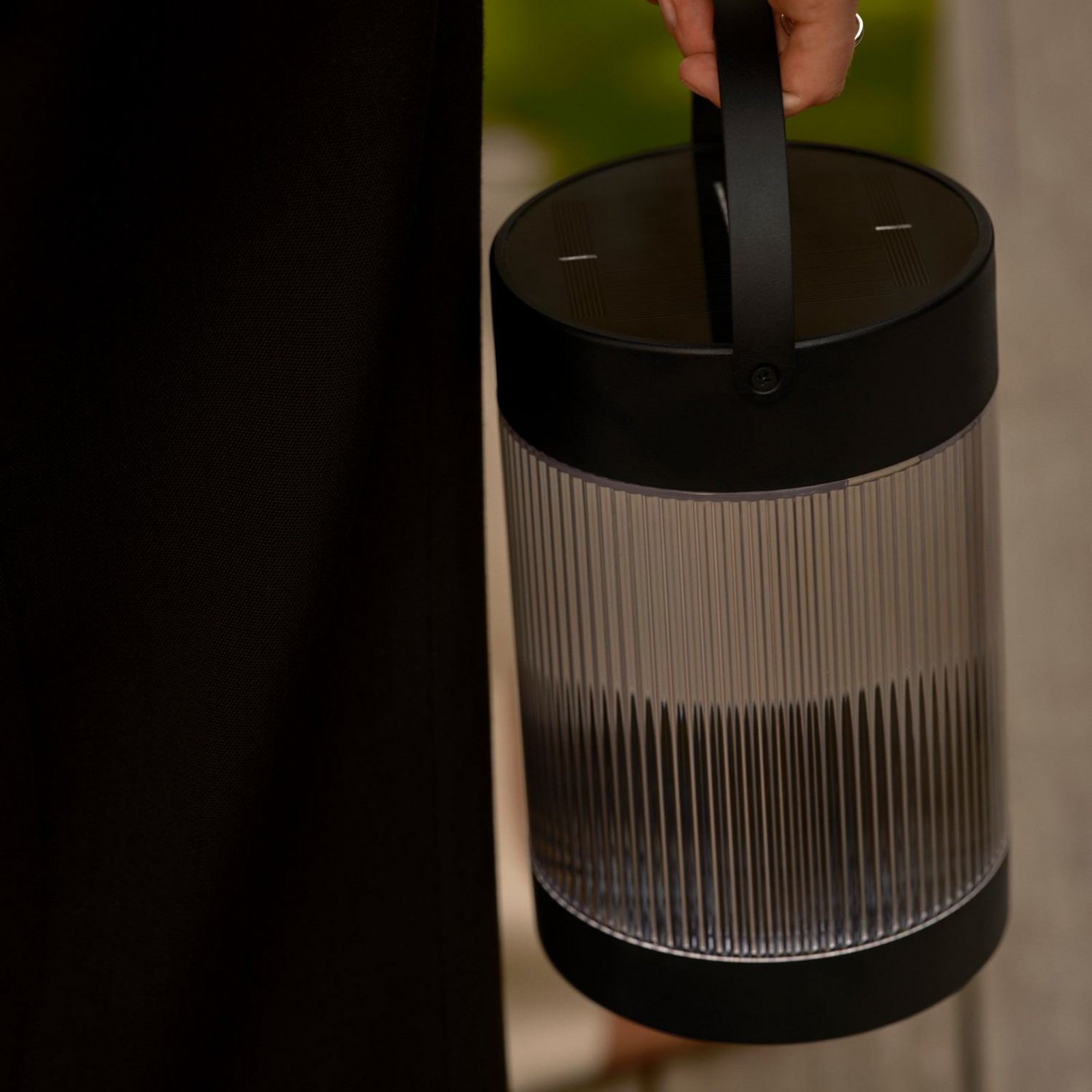 Coupar Solar Portable Pöytävalaisin Musta - Nordlux