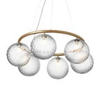 Miira 6 Circular lysekrone, Ø 80 cm, messing/klar - Nuura