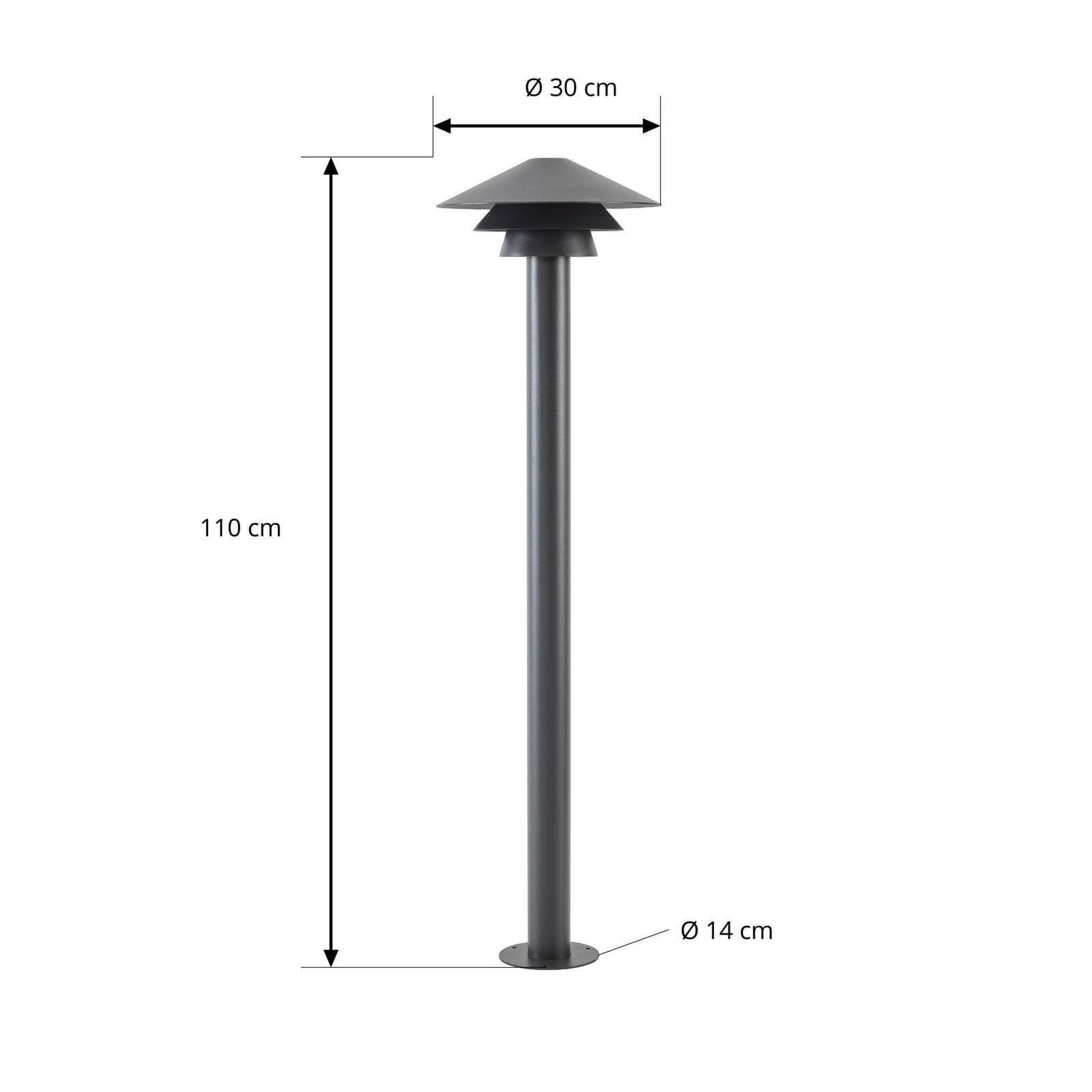 Słupek oświetleniowy LED Lucande Montaro, 110 cm, antracyt, IP54