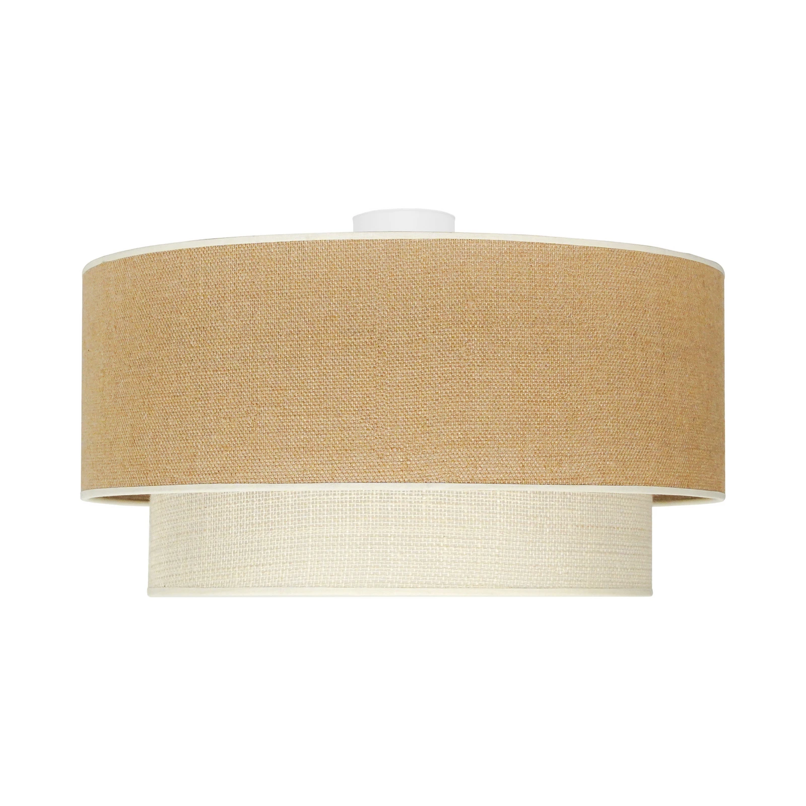 Plafonnier Boho, marron/beige, Ø 60 cm, en tissu