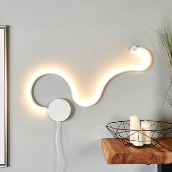 LED Wandleuchte Milow Weiß Rund Schalter Wandlampe Lampenwelt Modern Wohnzimmer 