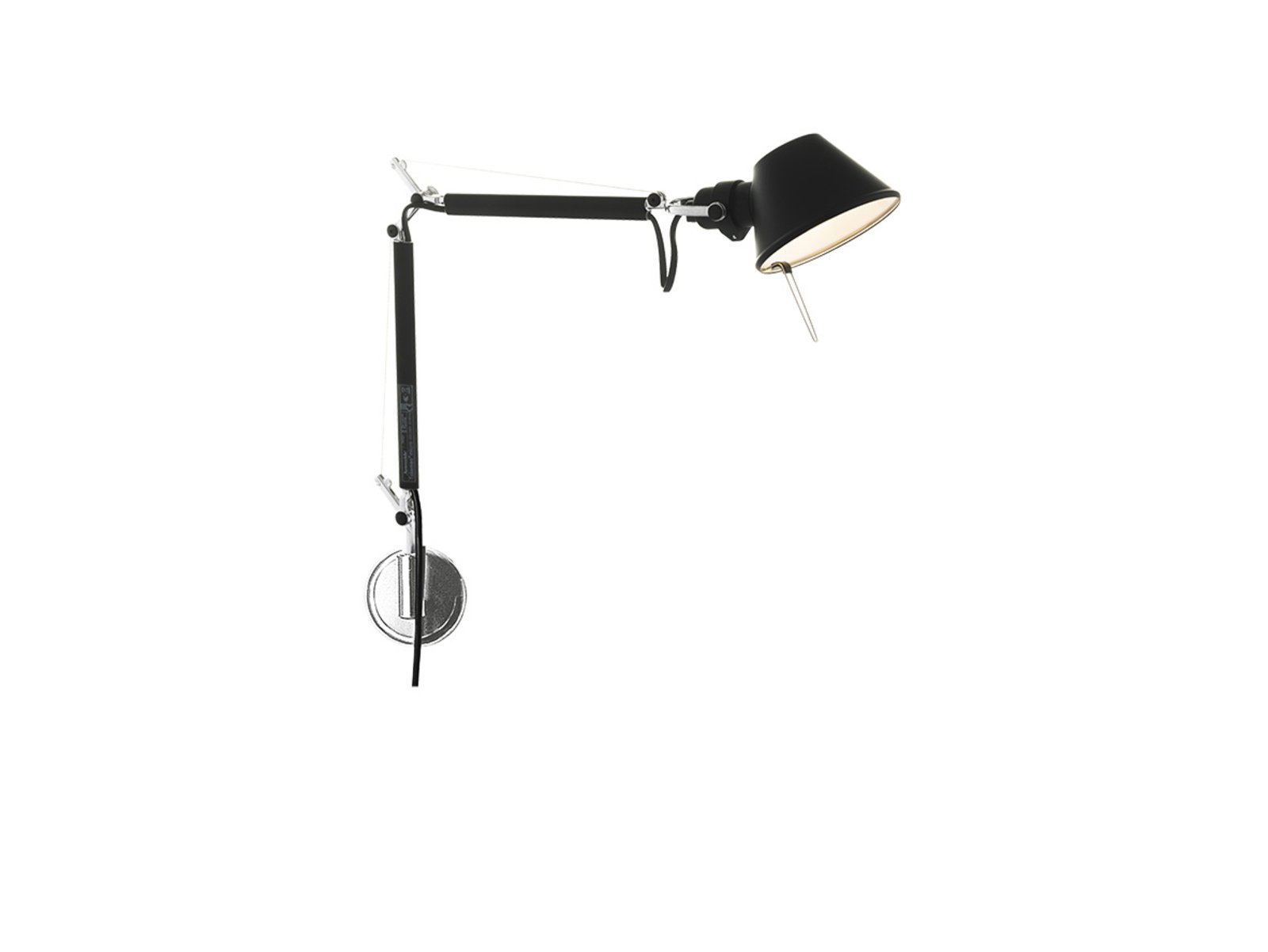 Tolomeo Micro Parete Aplique de Pared Negro - Artemide