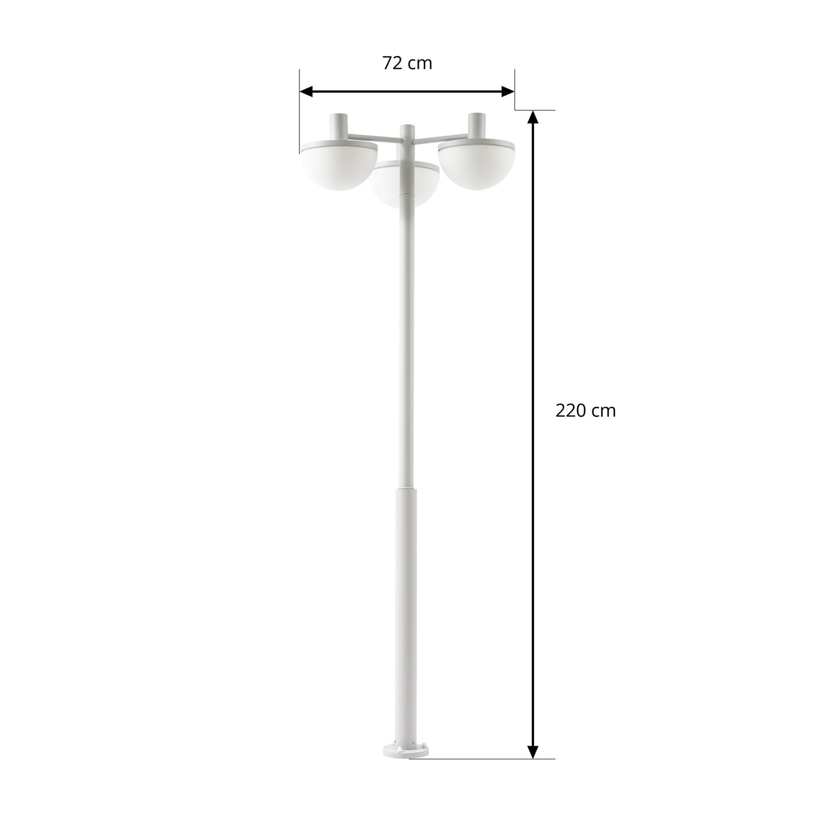 Toras LED-utomhuslampa, CCT, dimbar, ljusgrå, 3 lampor – Lucande