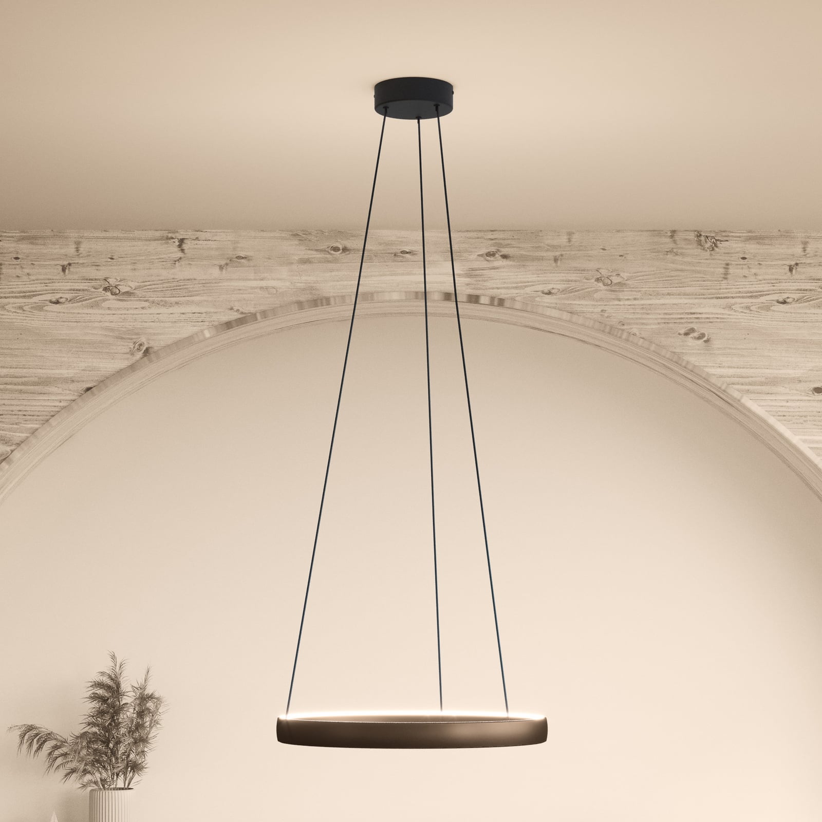 Suspension LED Trabuco, marron, Ø 80 cm CCT - Stars of Light