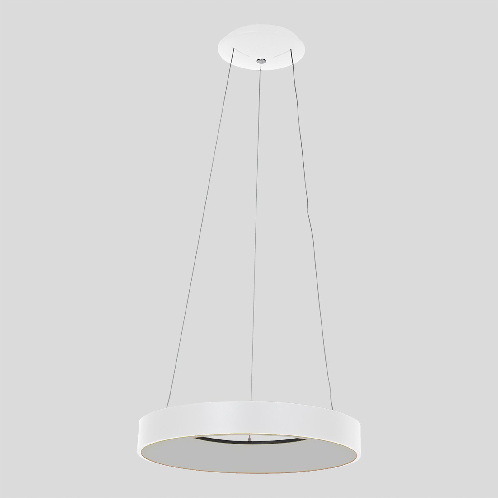 LED hanglamp Ringlede, Ø 48 cm wit