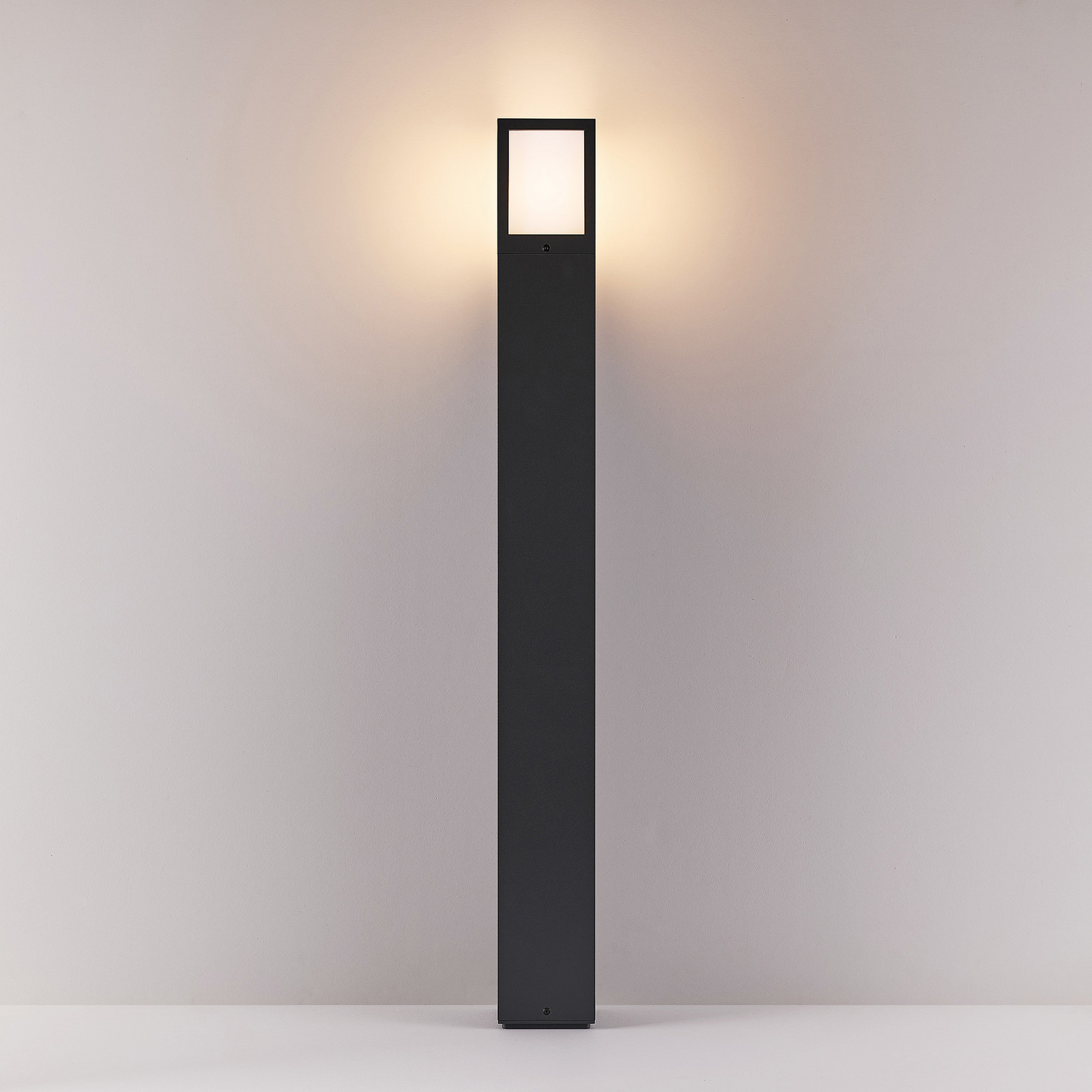 Deko-Light Bornă luminoasă Facado II înălțime 100 cm unghiulară gri închis/opal - gri închis opal - Aluminiu