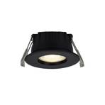 Rosalee LED recessed downlight, black, IP65, CCT switch