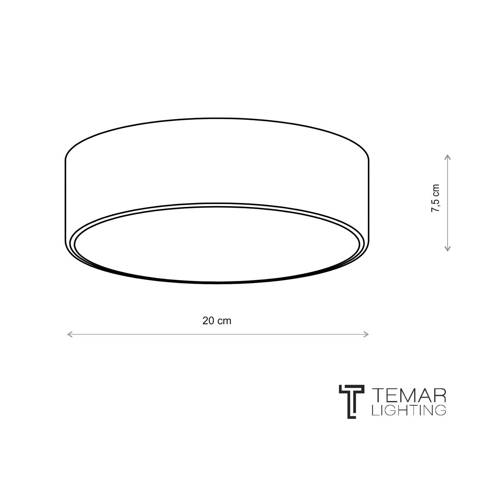 Lampa sufitowa Cleo 200, biała, czujnik, IP54, Ø 20 cm, metal