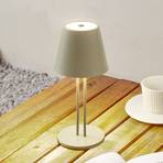 Lindby LED lampe de table à accu Janea, deux pieds, vert, métal